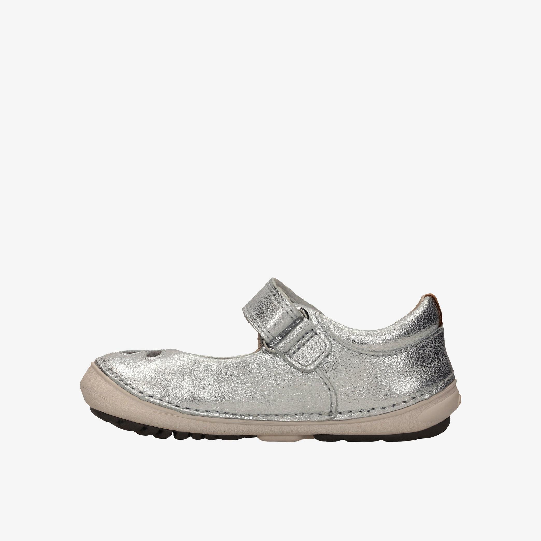 Softly Eden Toddler Silver Leather Shoes, view 2 of 6