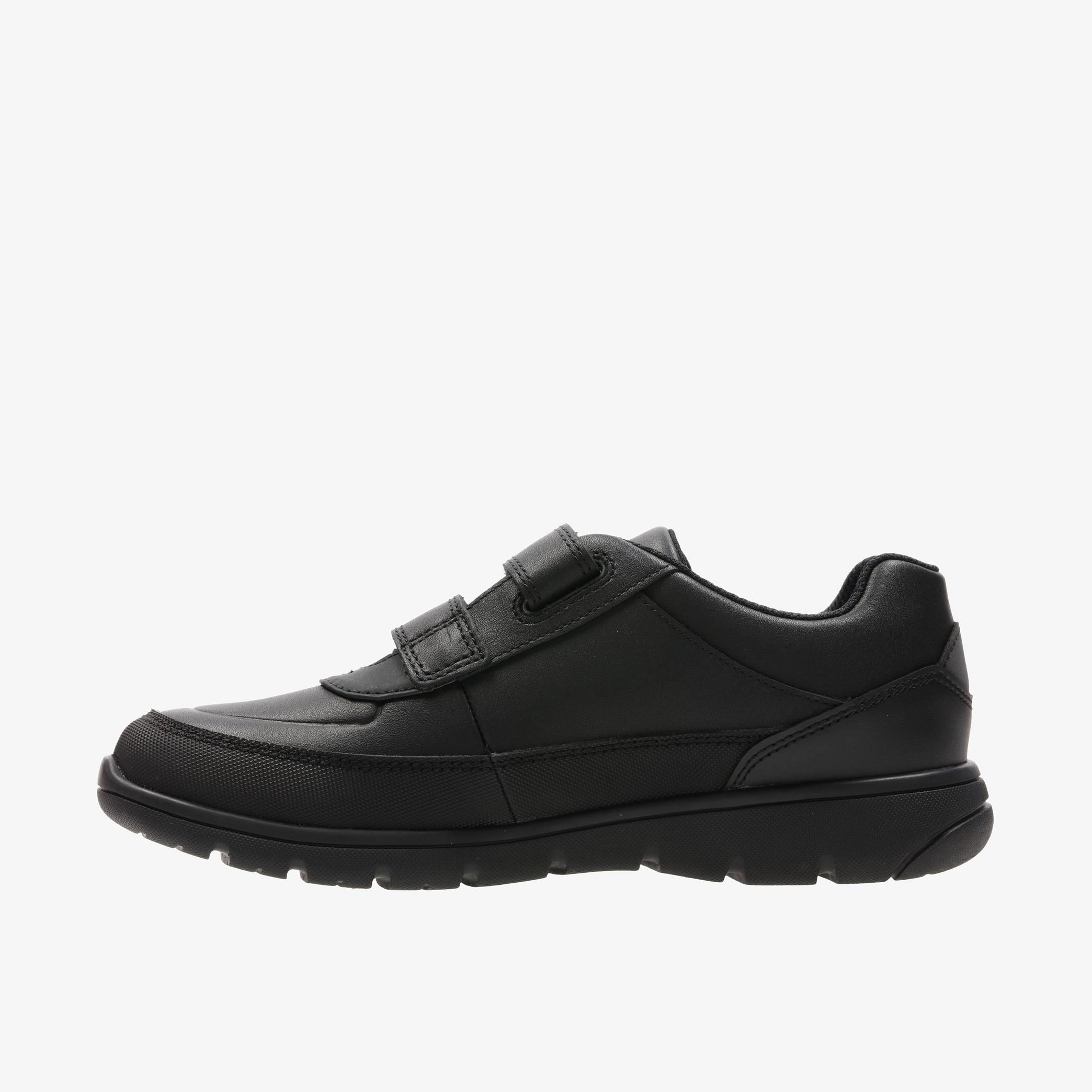 Venture Walk Kid Black Leather Shoes, view 2 of 6