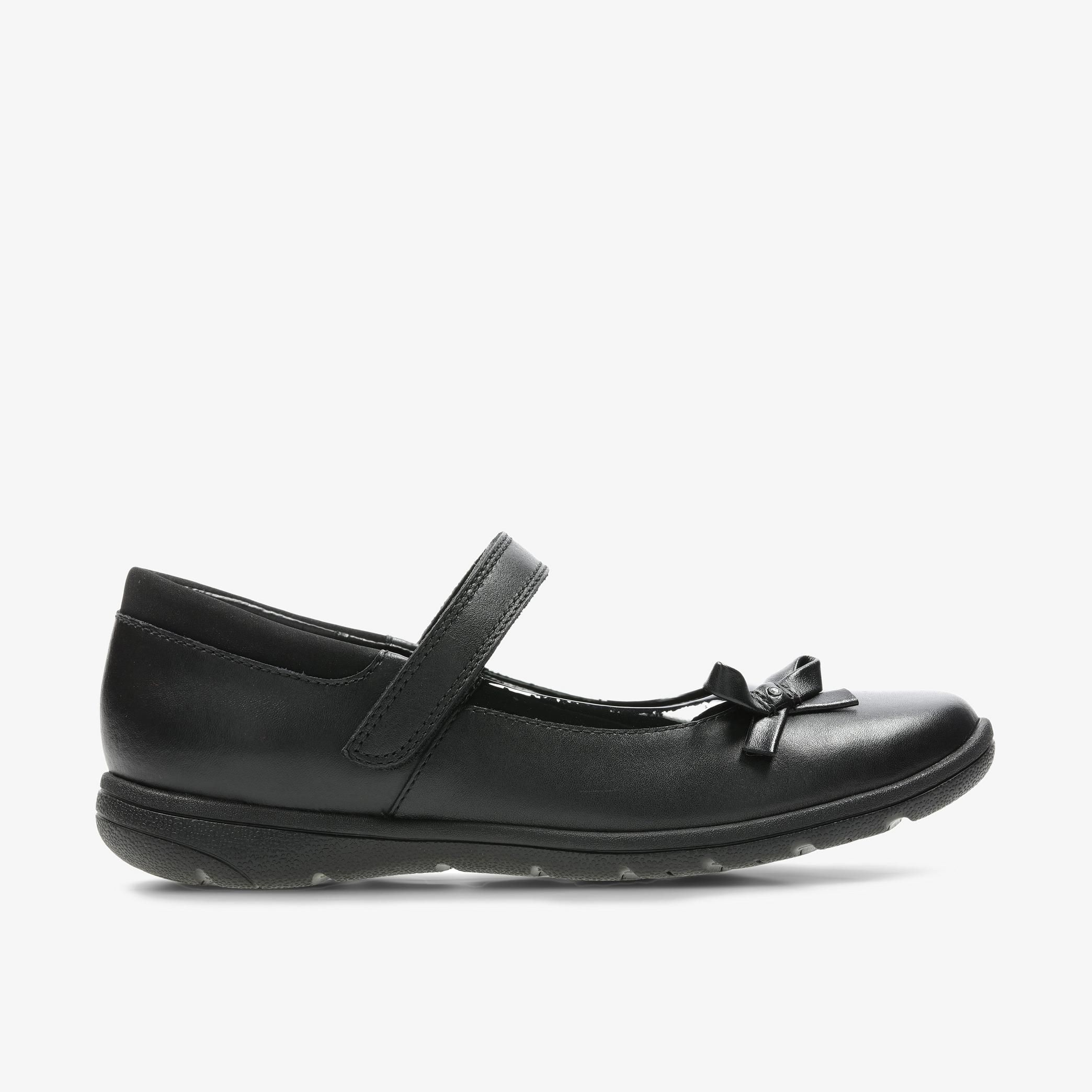 Venture Star Youth Black Leather Shoes, view 1 of 6