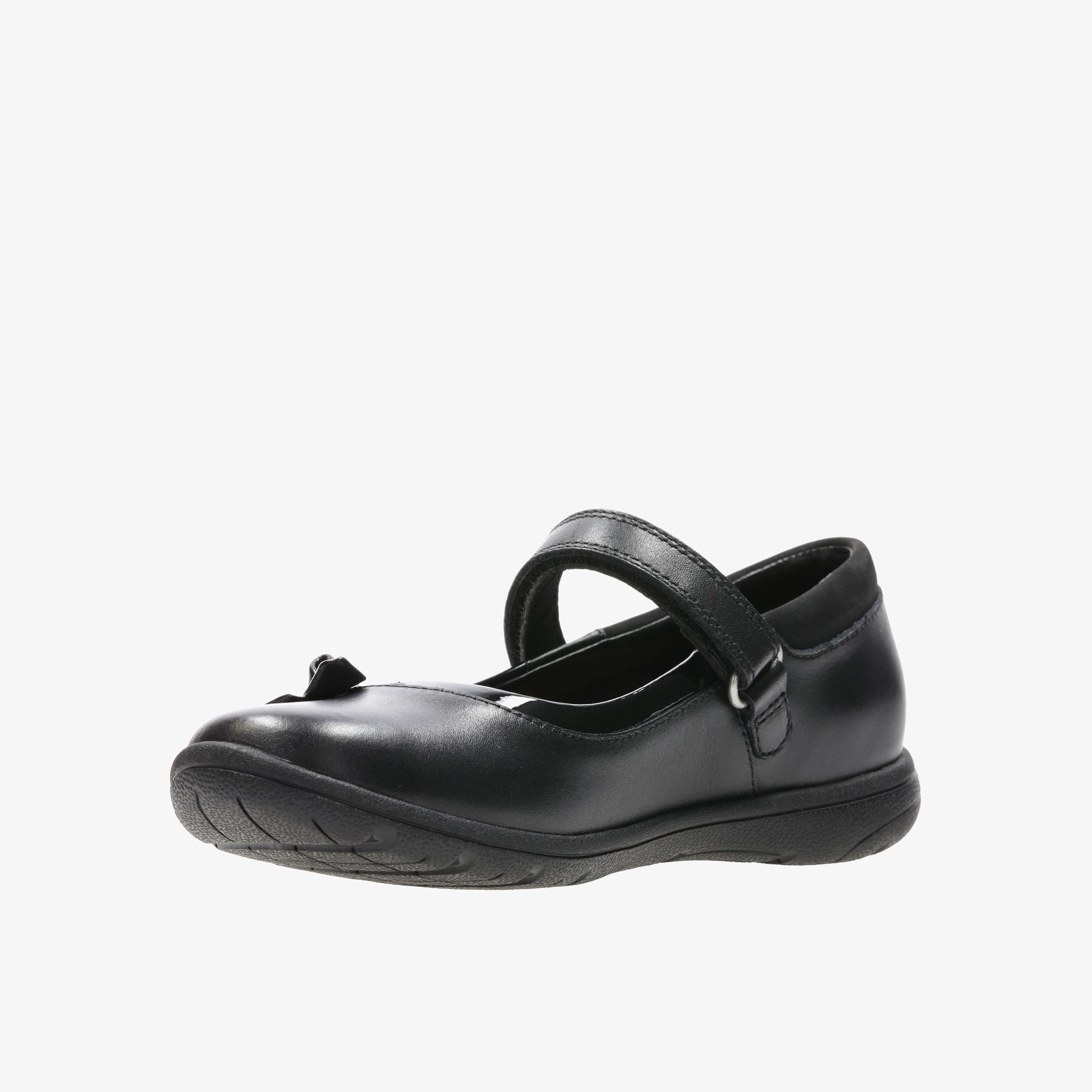 Venture Star Youth Black Leather Mary Jane School Shoes, view 4 of 6
