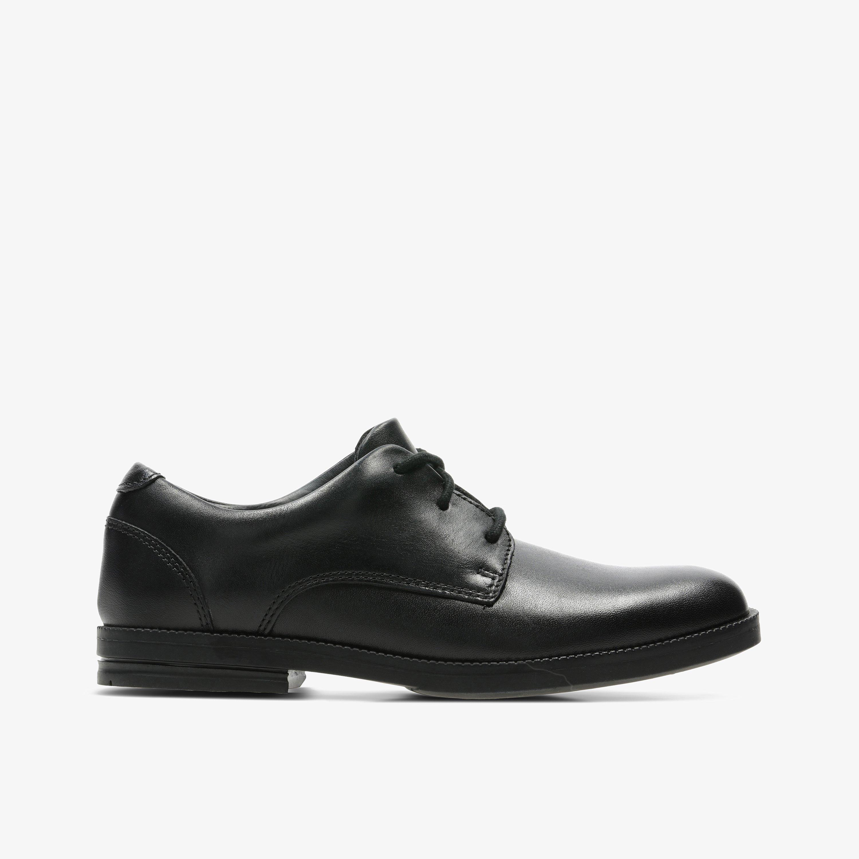 BOYS Rufus Edge Black Leather Shoes | Clarks Outlet