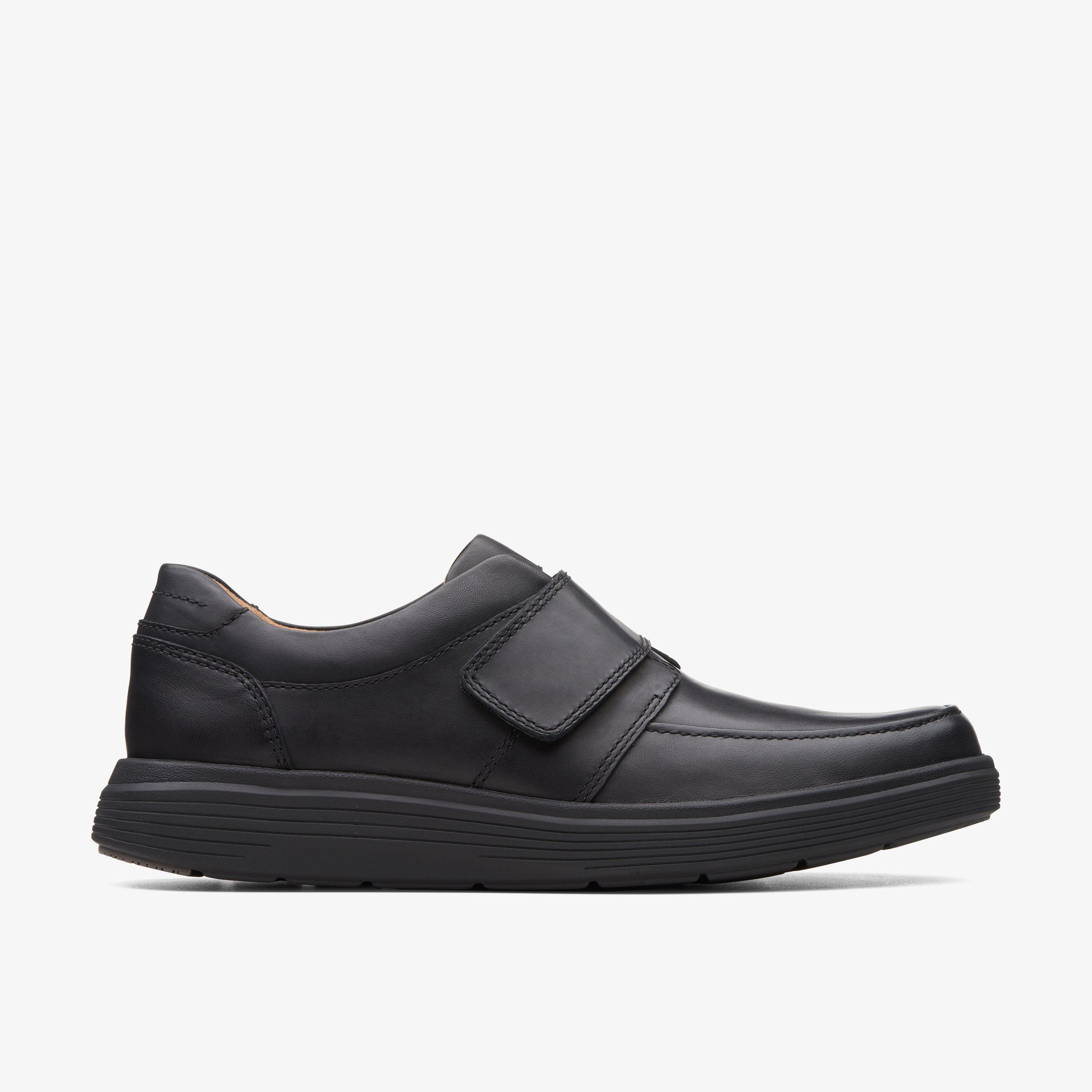 Size 12 Clarks Un Abode Strap Black Leather shoes