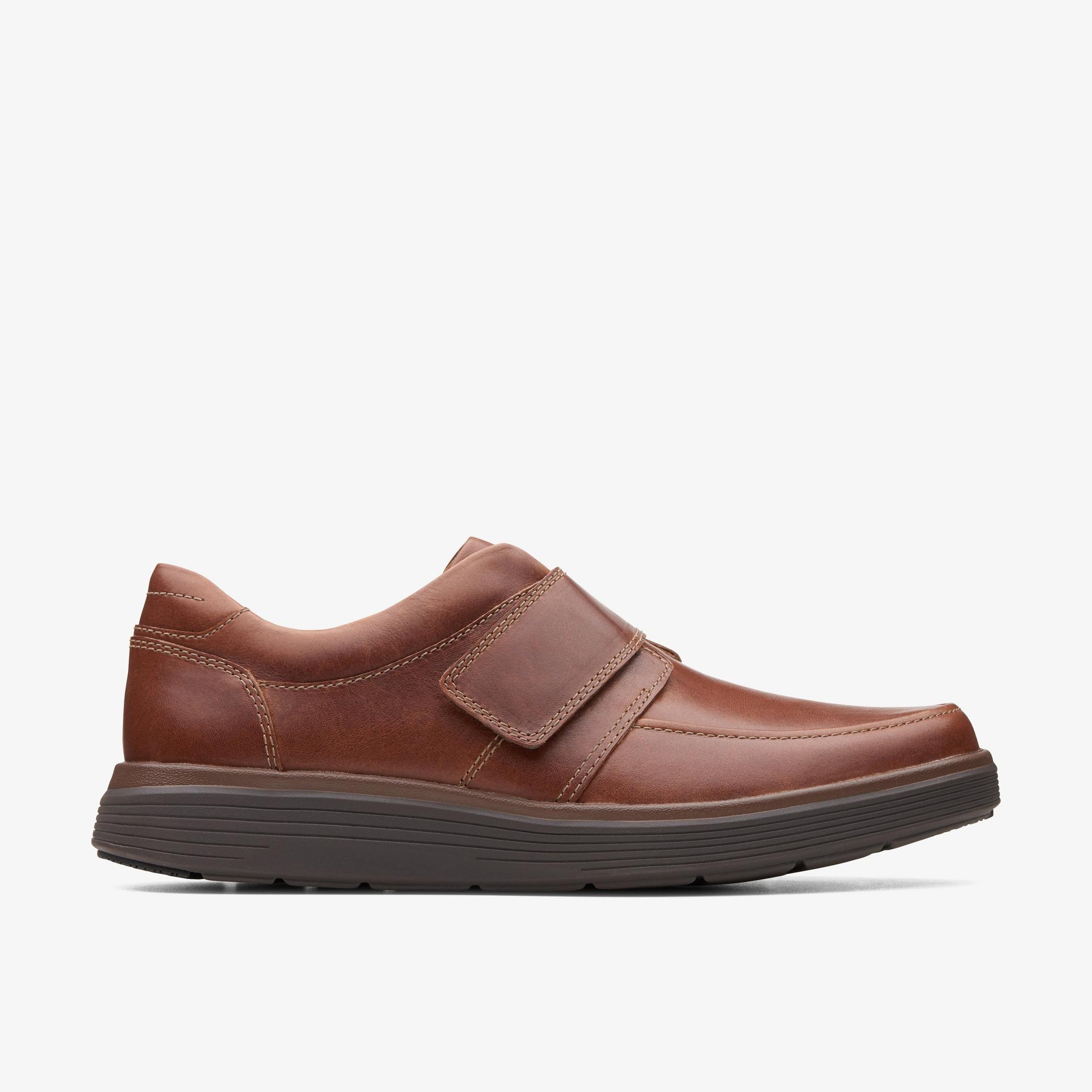 Un Abode Strap Dark Tan Leather Trouser Shoes, view 1 of 6