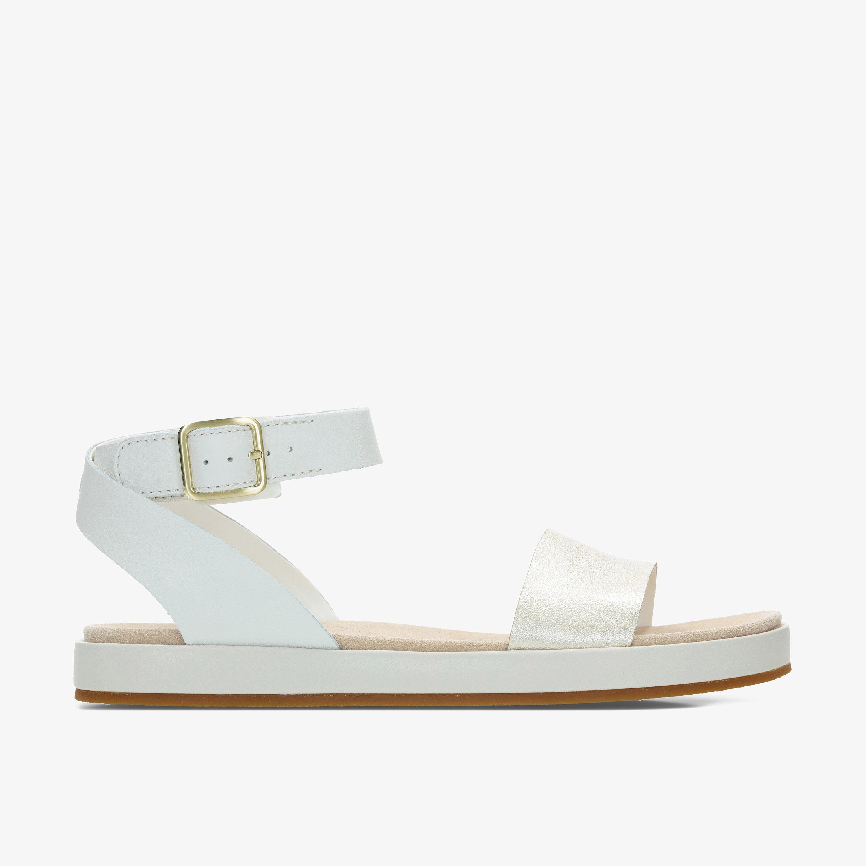 Womens Botanic Ivy Cream Flat Sandals Clarks Outlet