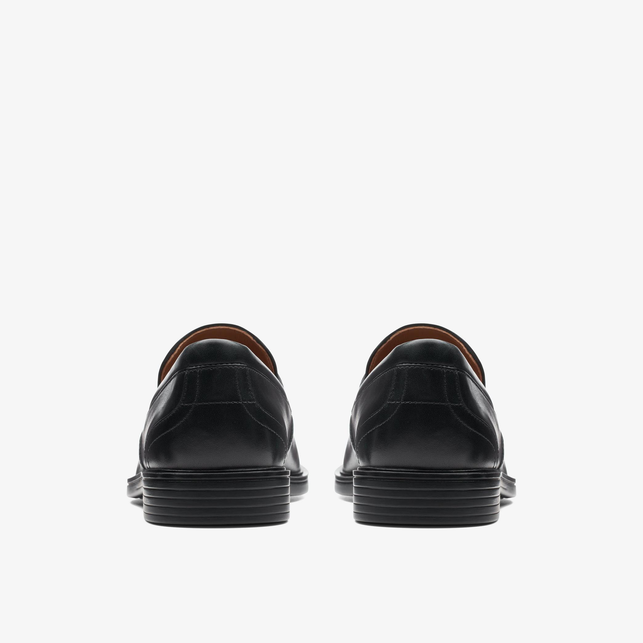 Un Aldric Step Black Leather Slip Ons, view 5 of 6