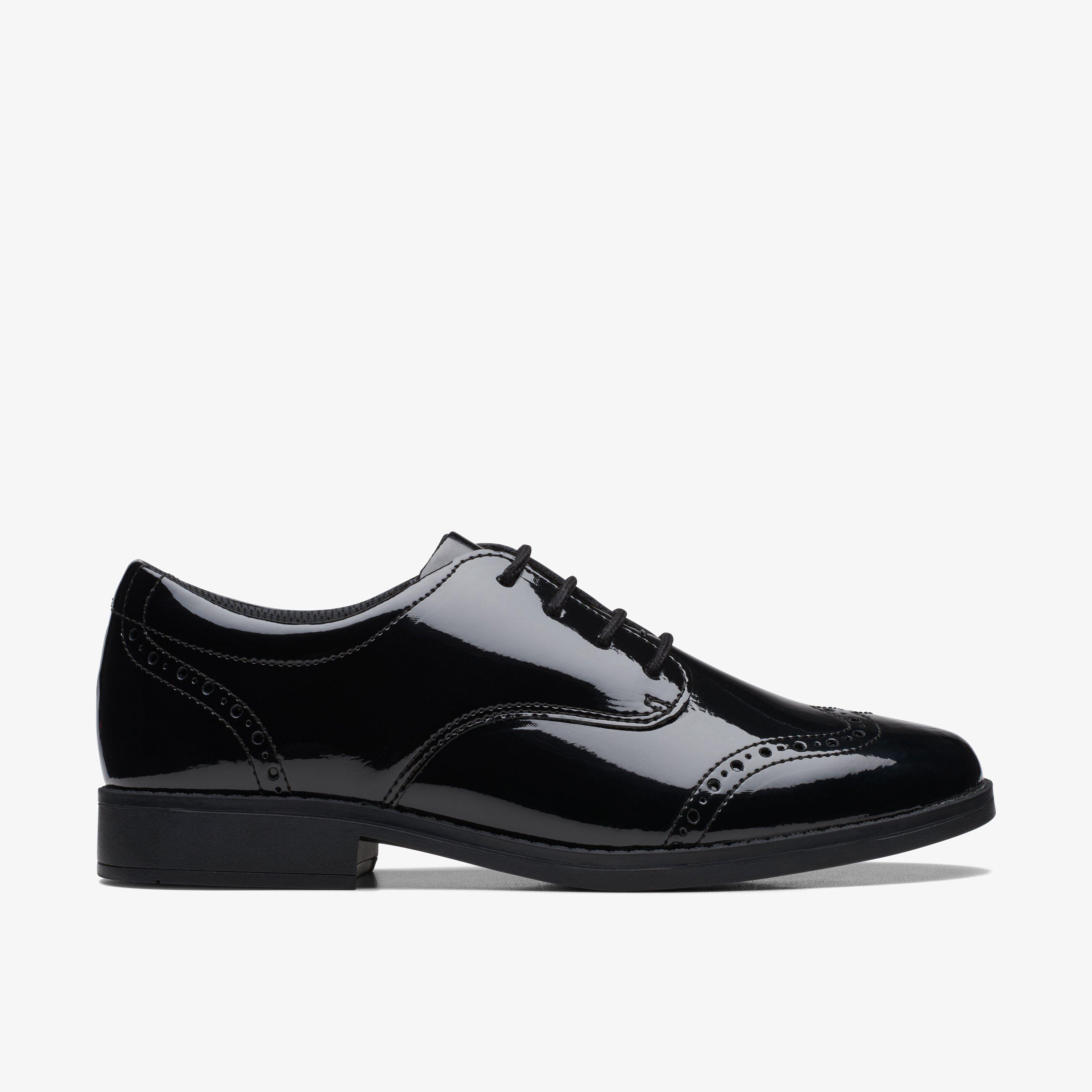 GIRLS Sami Walk Youth Black Patent Brogues | Clarks Outlet