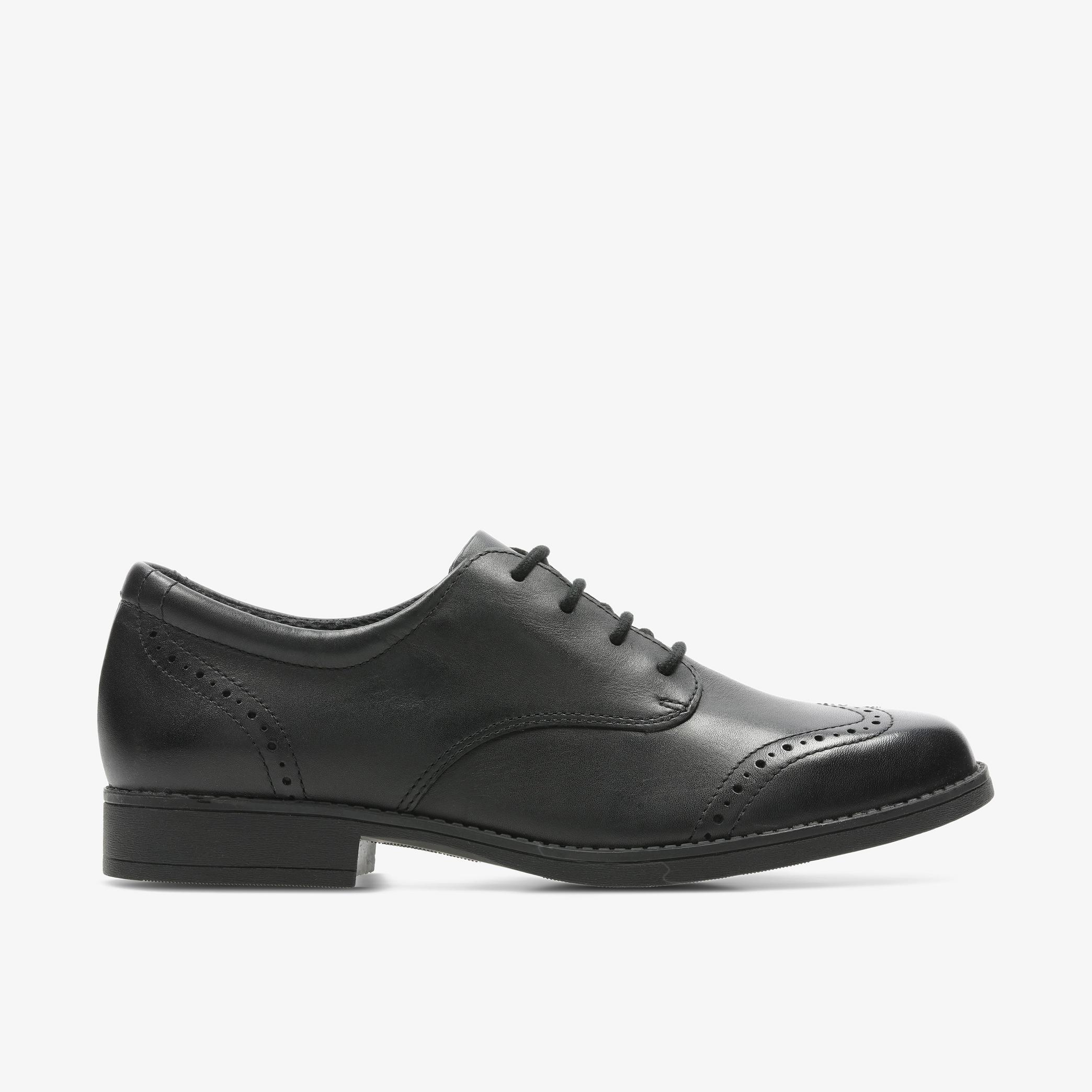 Sami Walk Youth Black Leather Brogues, view 1 of 6