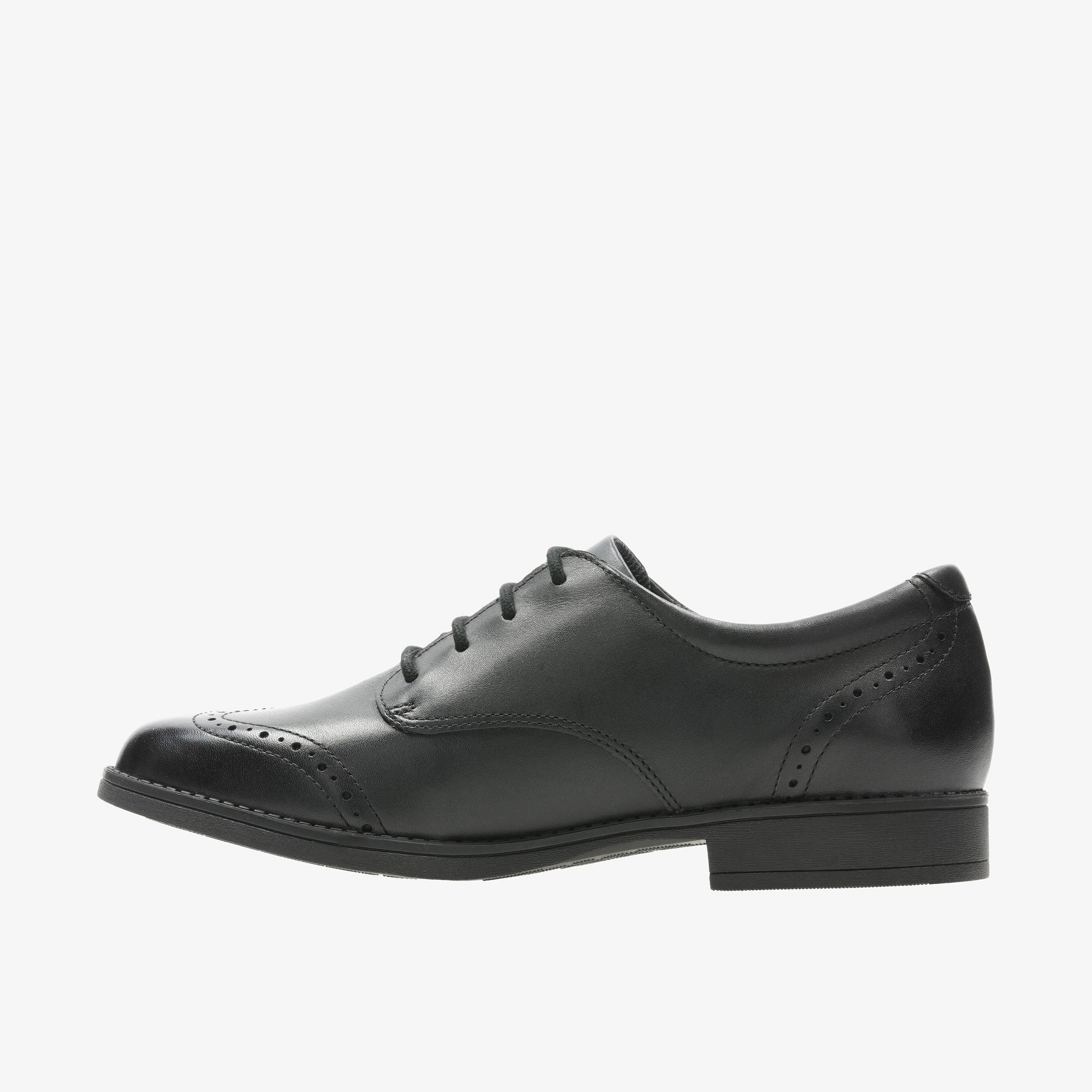Sami Walk Youth Black Leather Brogues, view 2 of 6