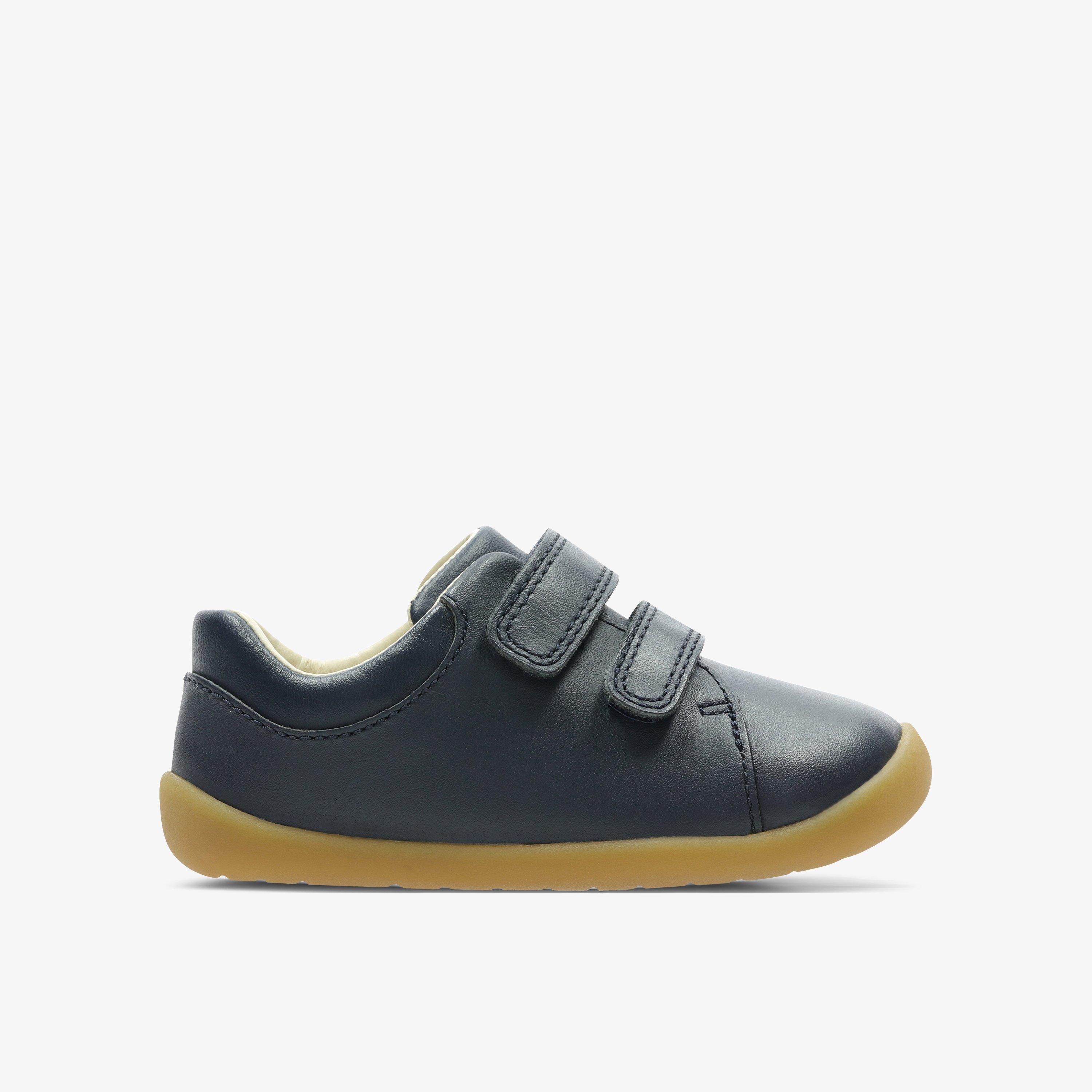 Boys Girls Kids Unisex Roamer Craft Toddler Navy Leather Pre Walker Clarks UK