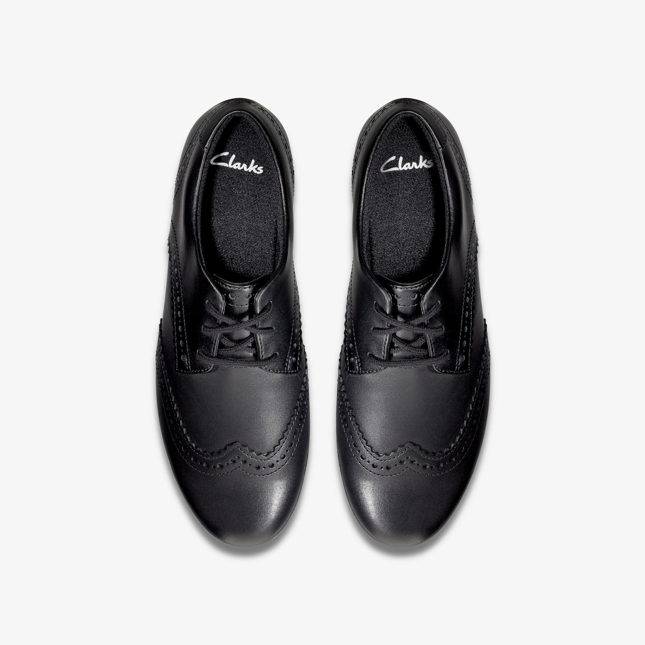Scala Lace Youth Black Leather Brogues, view 6 of 6
