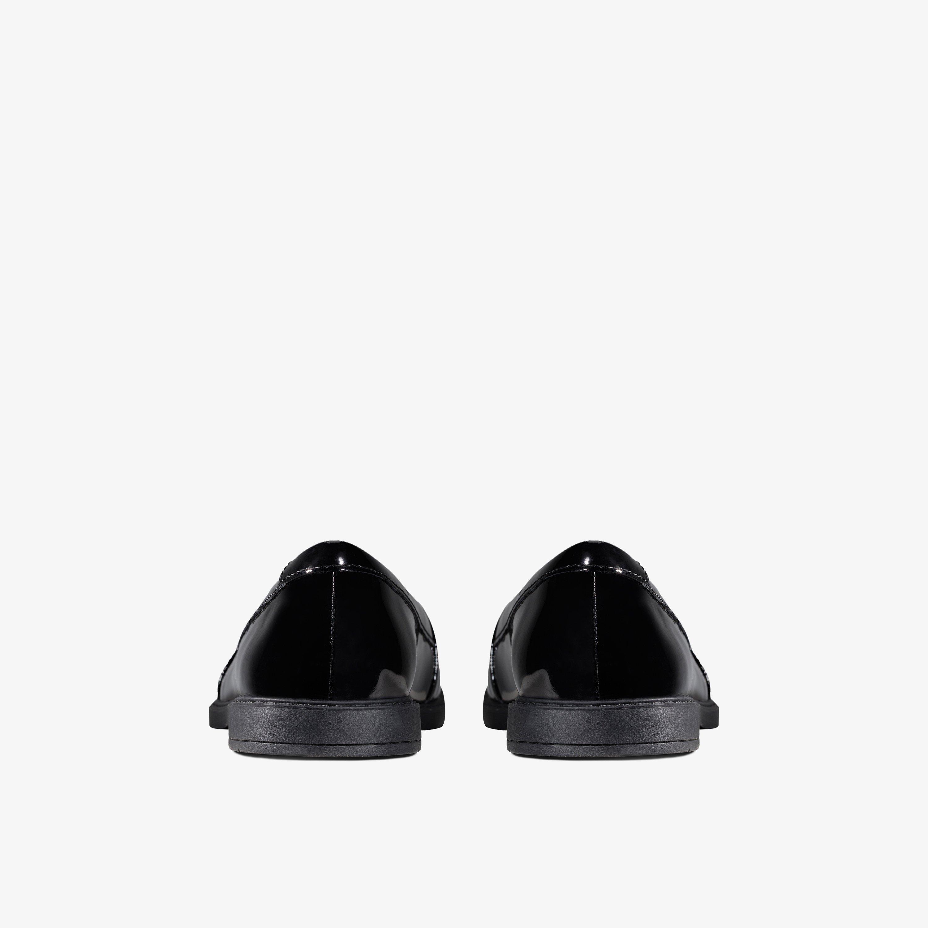 Scala Bright Kid Black Patent Loafers School Shoes, view 5 of 6
