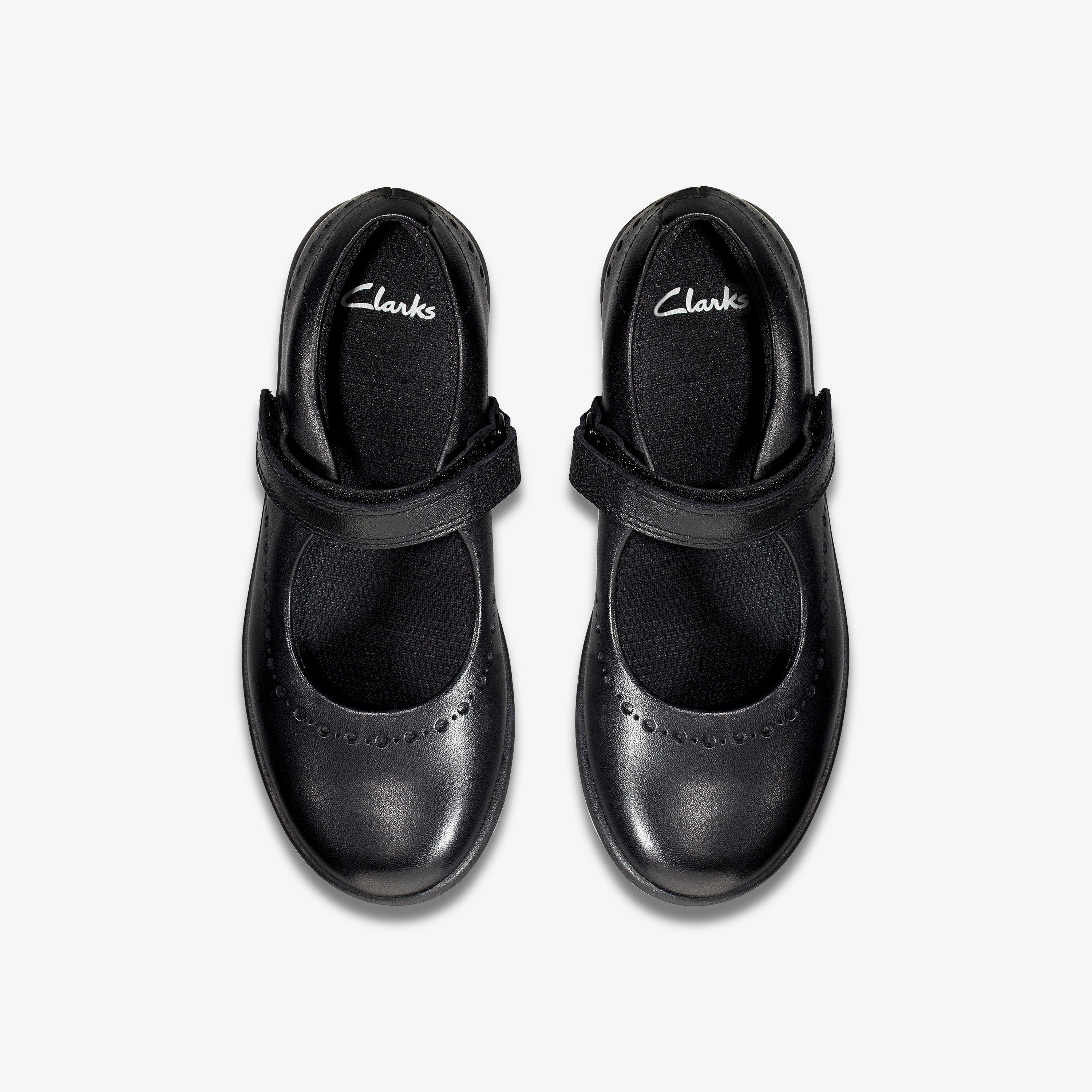Etch Craft Kid Black Leather Mary Jane School Shoes, view 6 of 6