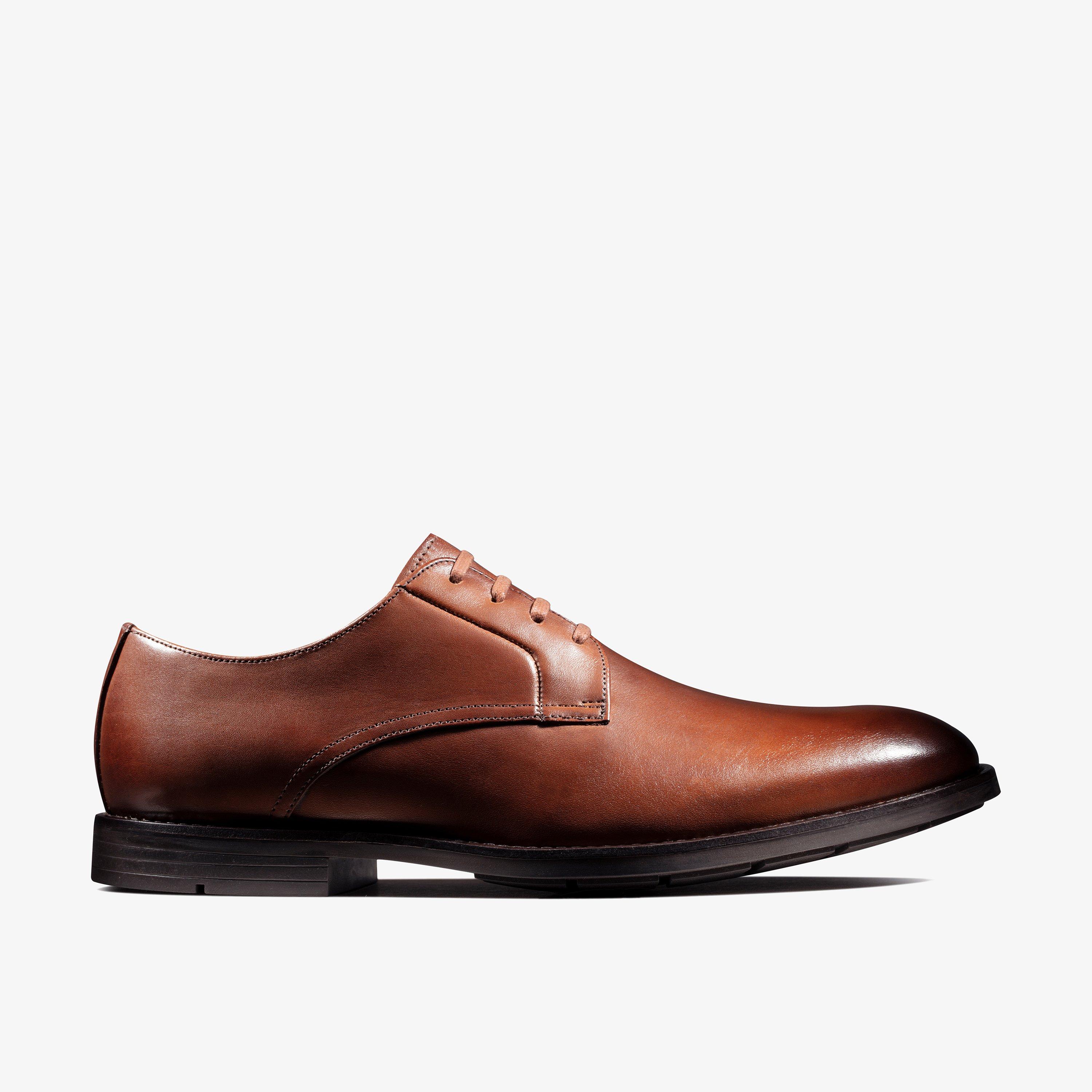 Mens Ronnie Walk British Tan Leather Derby Shoes | Clarks Outlet