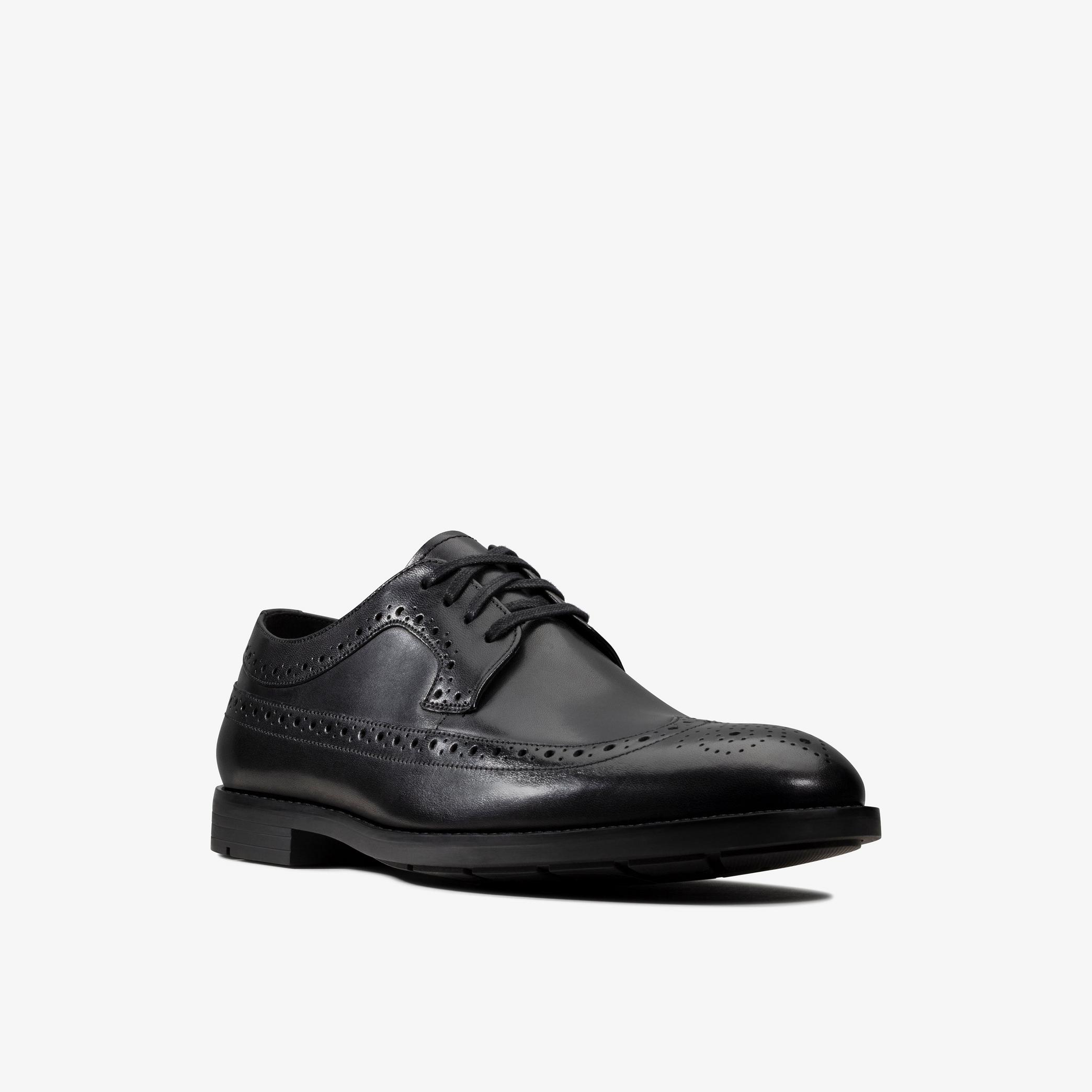Ronnie Limit Black Leather Brogues, view 3 of 6