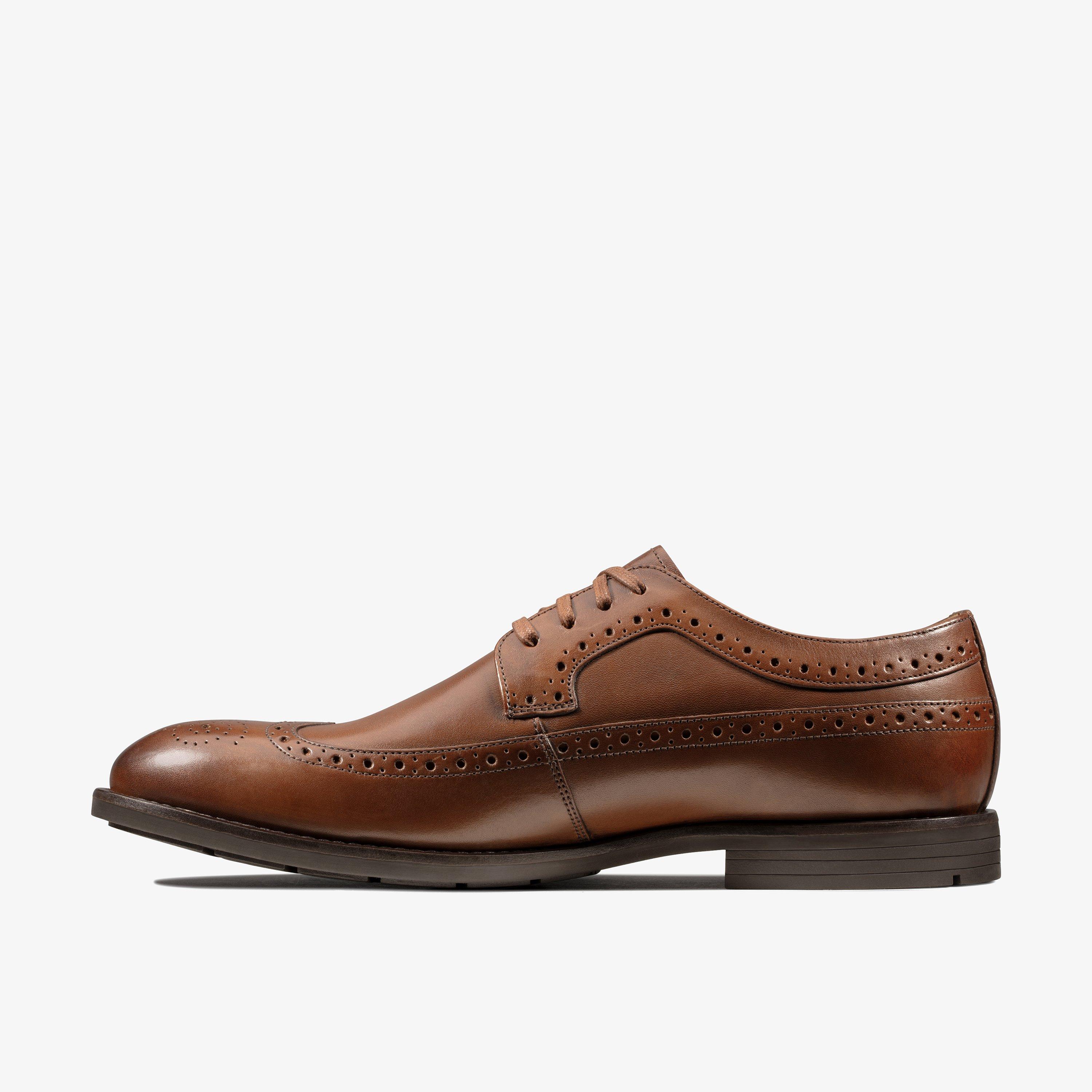 Ronnie Limit British Tan Leather Brogues Derby Shoes Lace Up, view 2 of 6