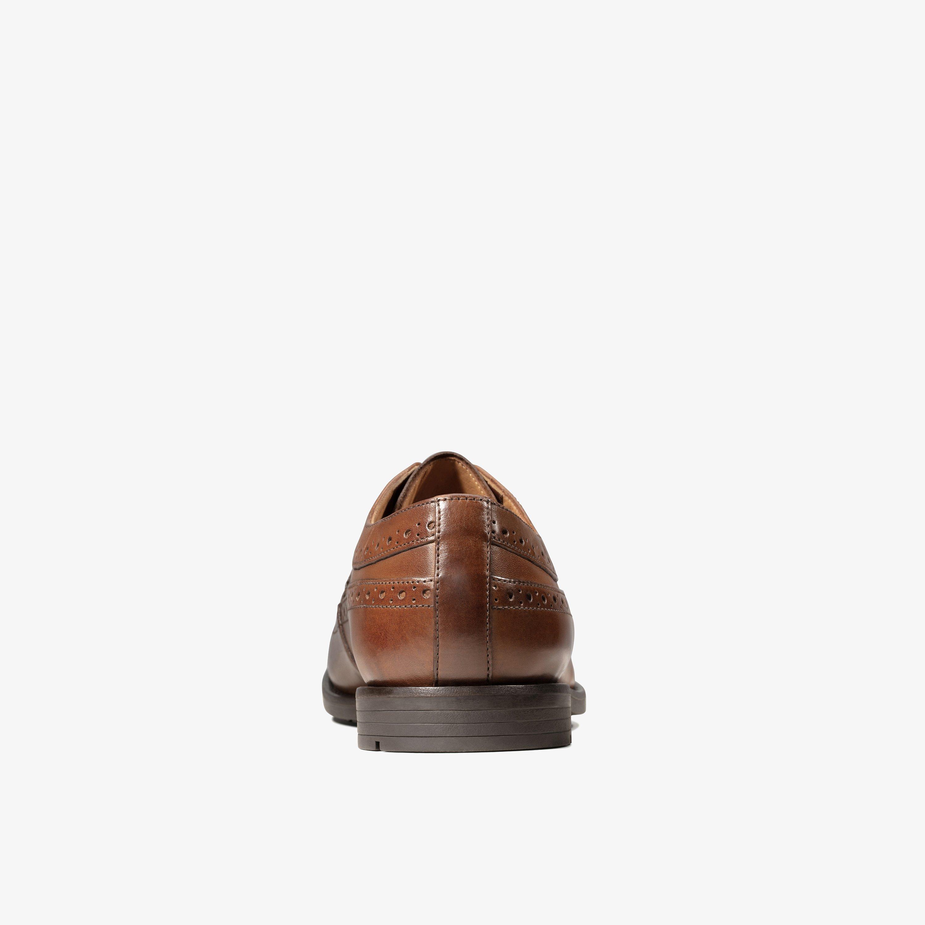 Ronnie Limit British Tan Leather Brogues Derby Shoes Lace Up, view 5 of 6