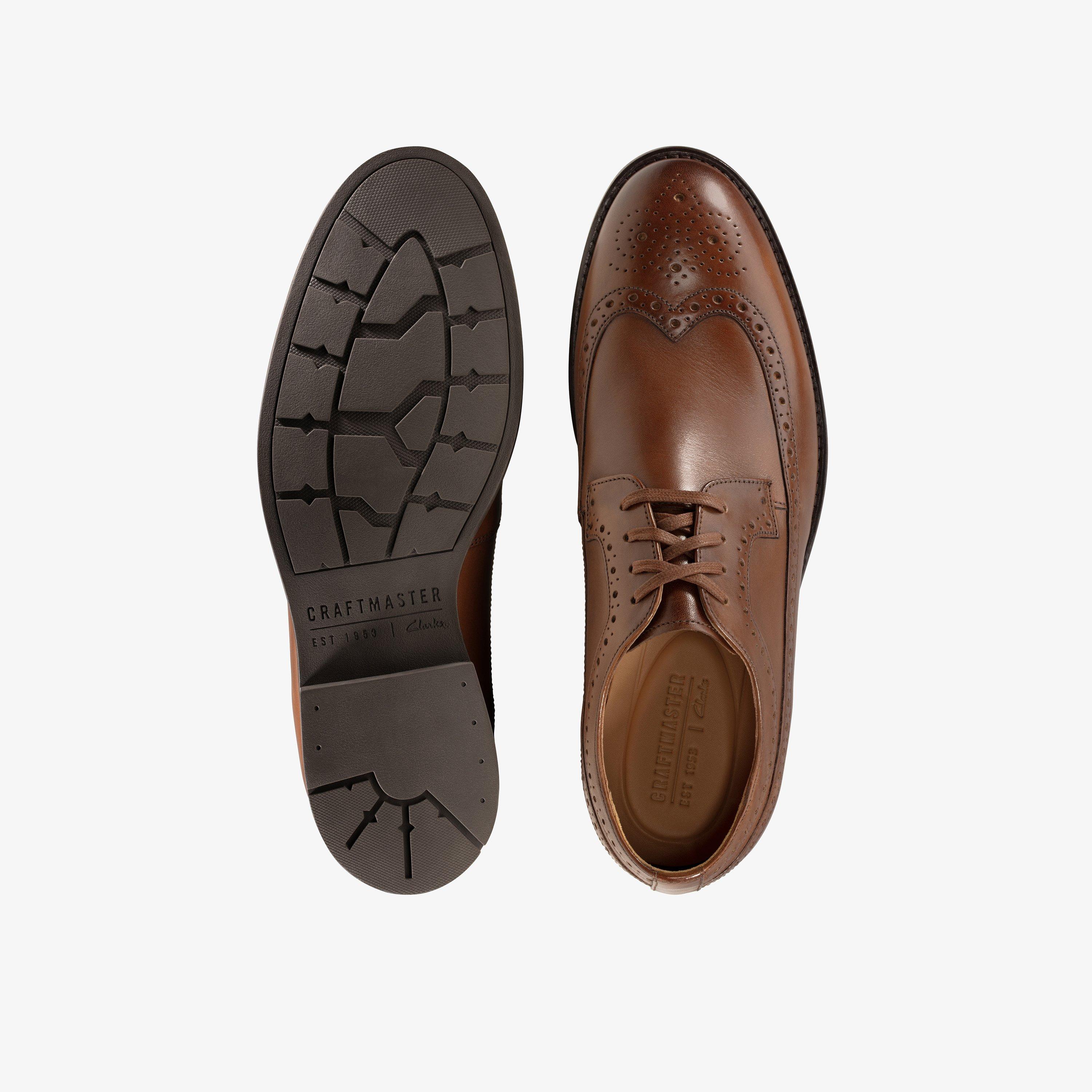 Ronnie Limit British Tan Leather Brogues Derby Shoes Lace Up, view 6 of 6