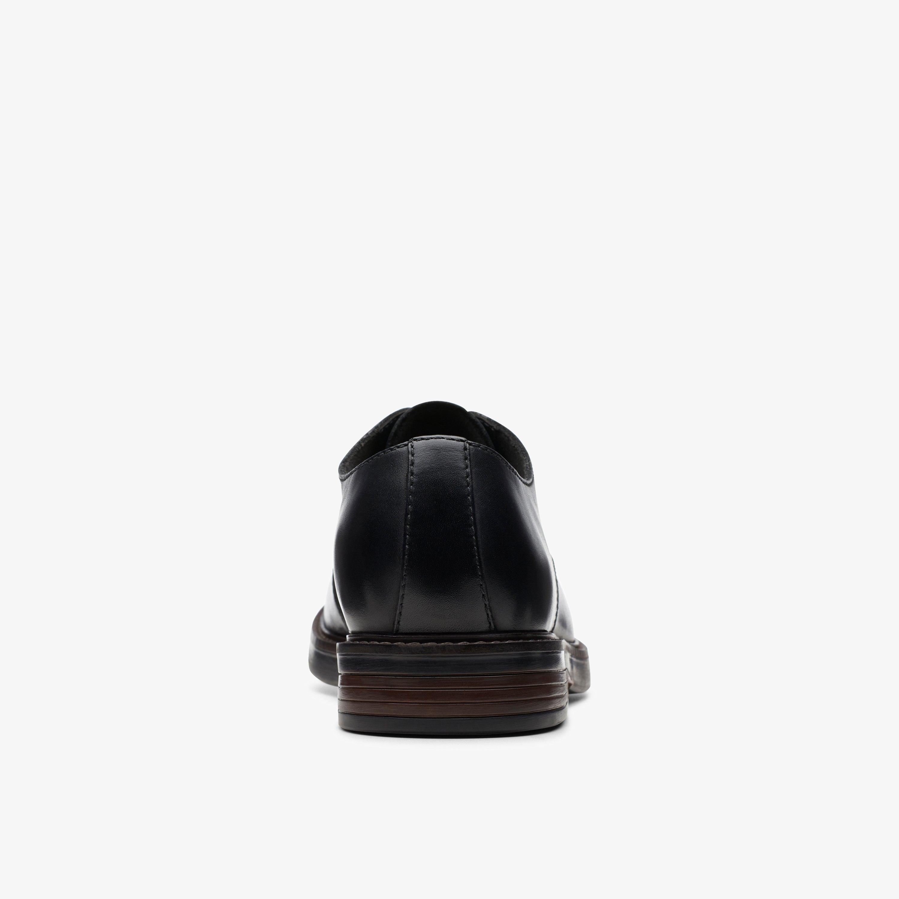 Paulson Plain Black Leather Derby Shoes Lace Up, view 5 of 6