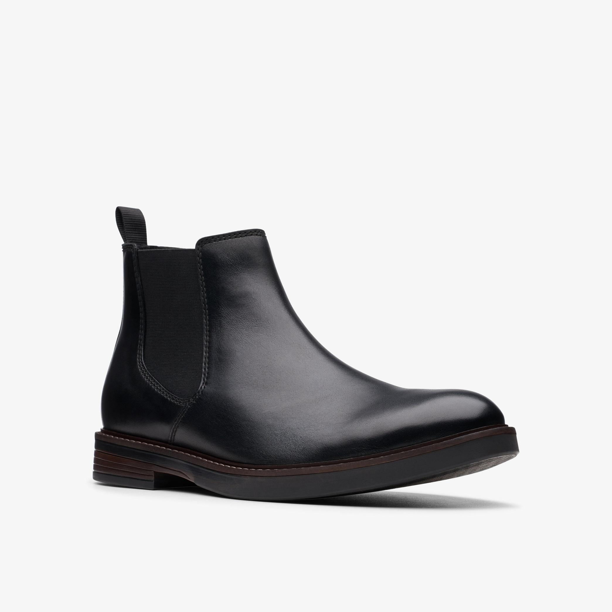 Paulson Up Black Leather Chelsea Boots, view 3 of 6