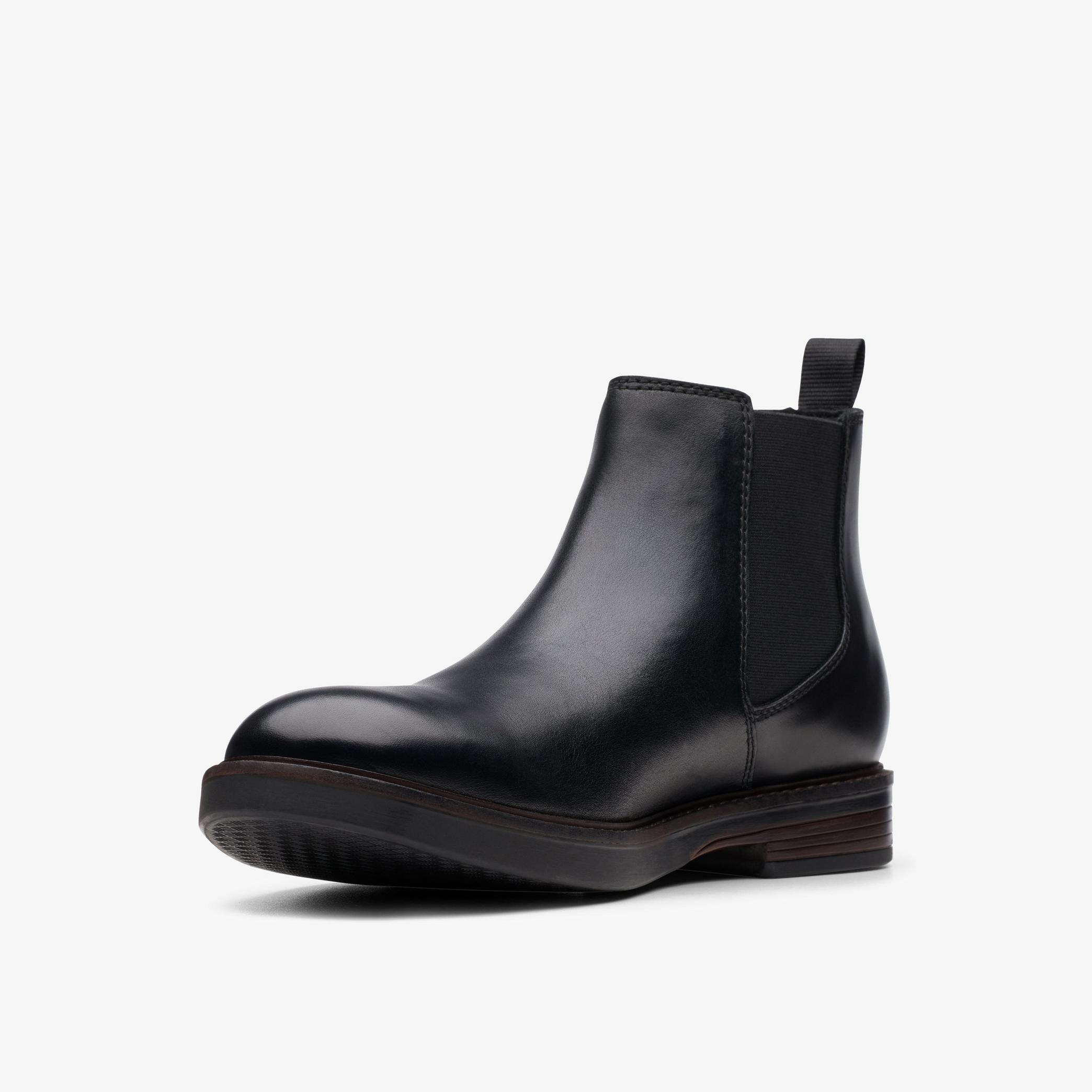 Paulson Up Black Leather Chelsea Boots, view 4 of 6