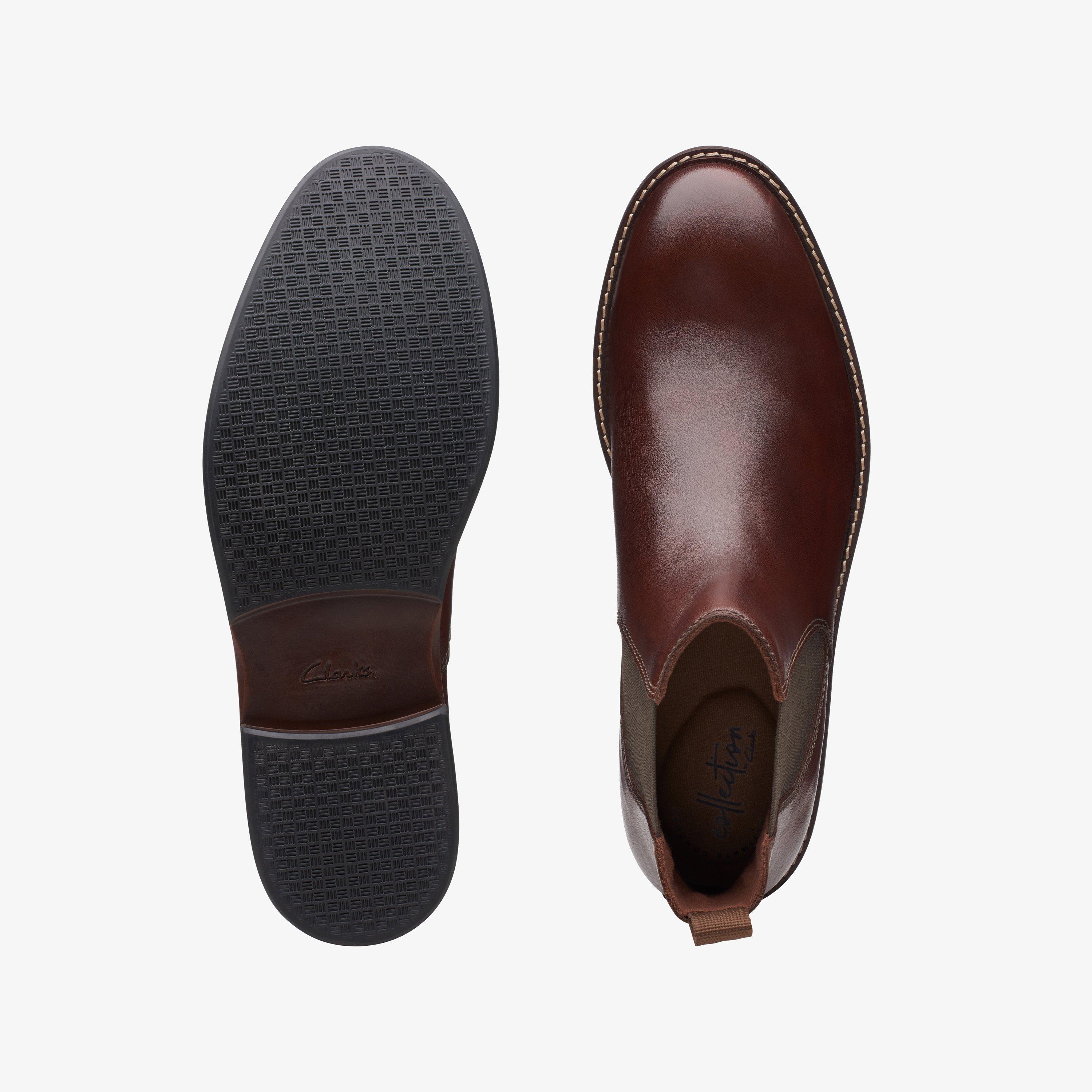 Clarks Zwarte Leren Enkellaars Heren Black Heren
