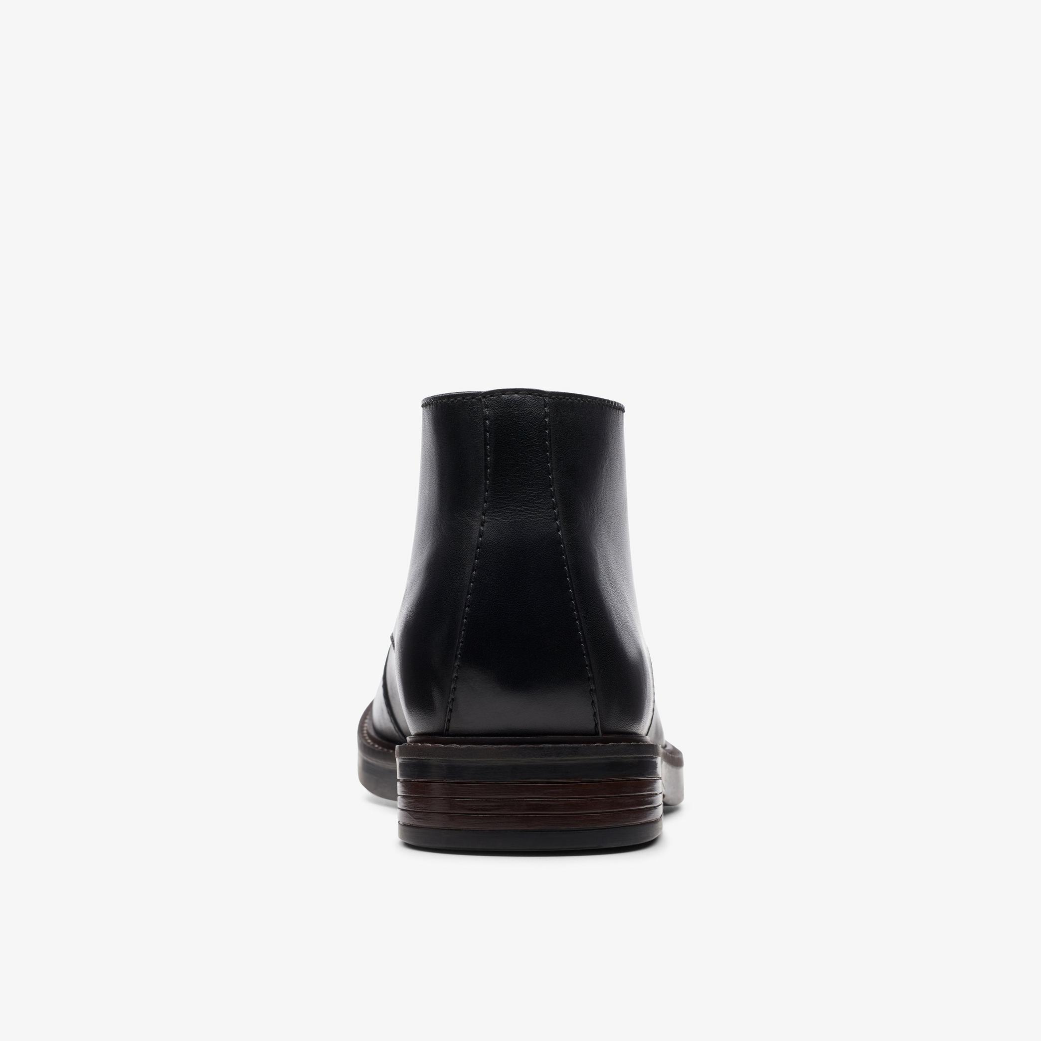 Paulson Mid Black Leather Ankle Boots, view 5 of 6