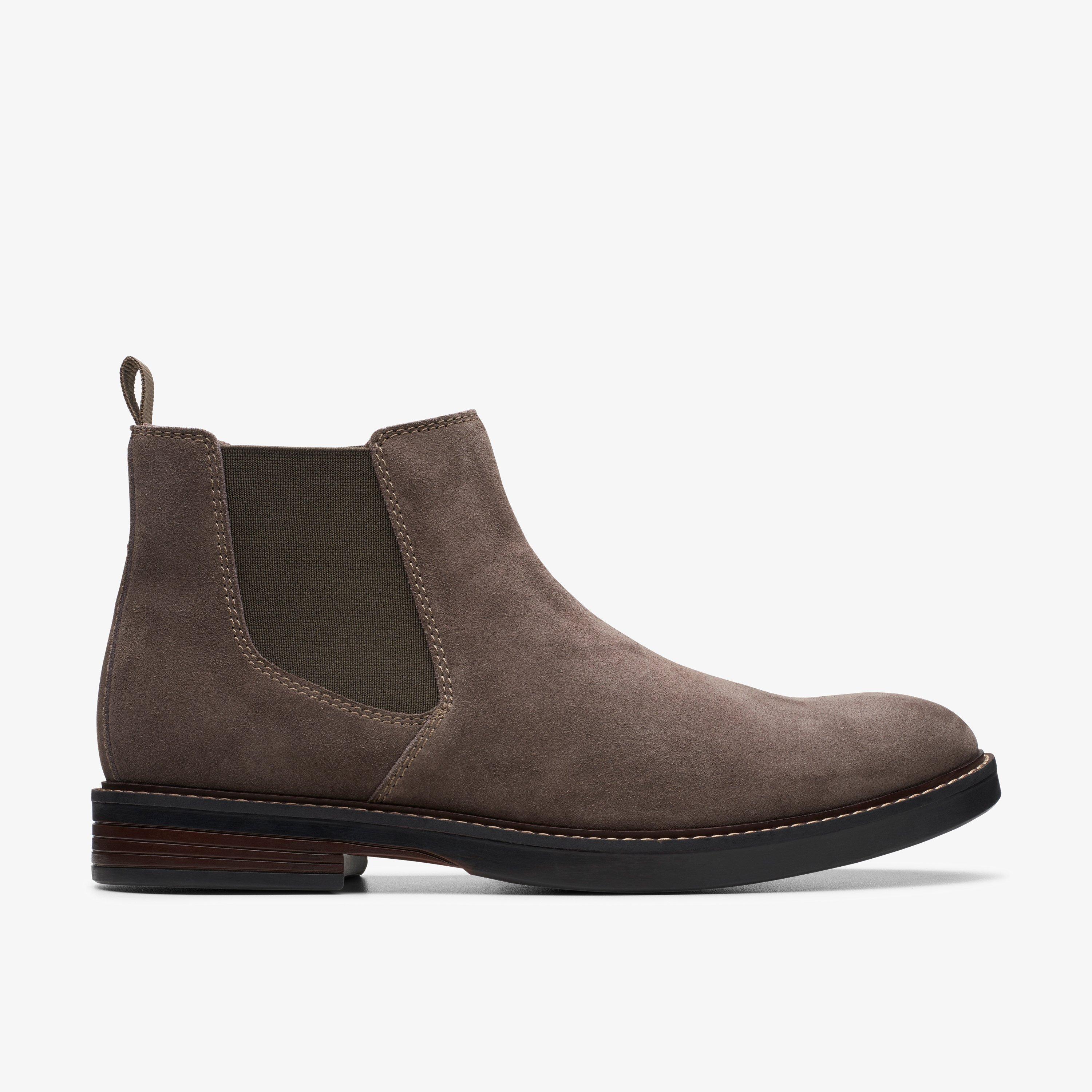 Clarks mens suede chelsea on sale boots