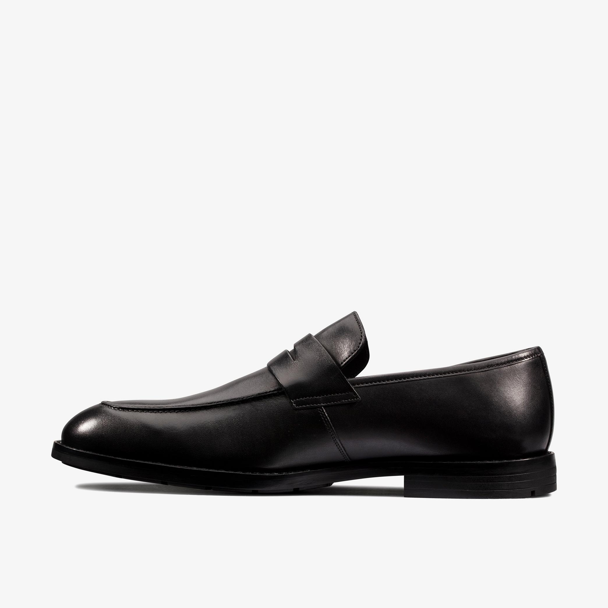 Ronnie Step Black Leather Loafers, view 2 of 6