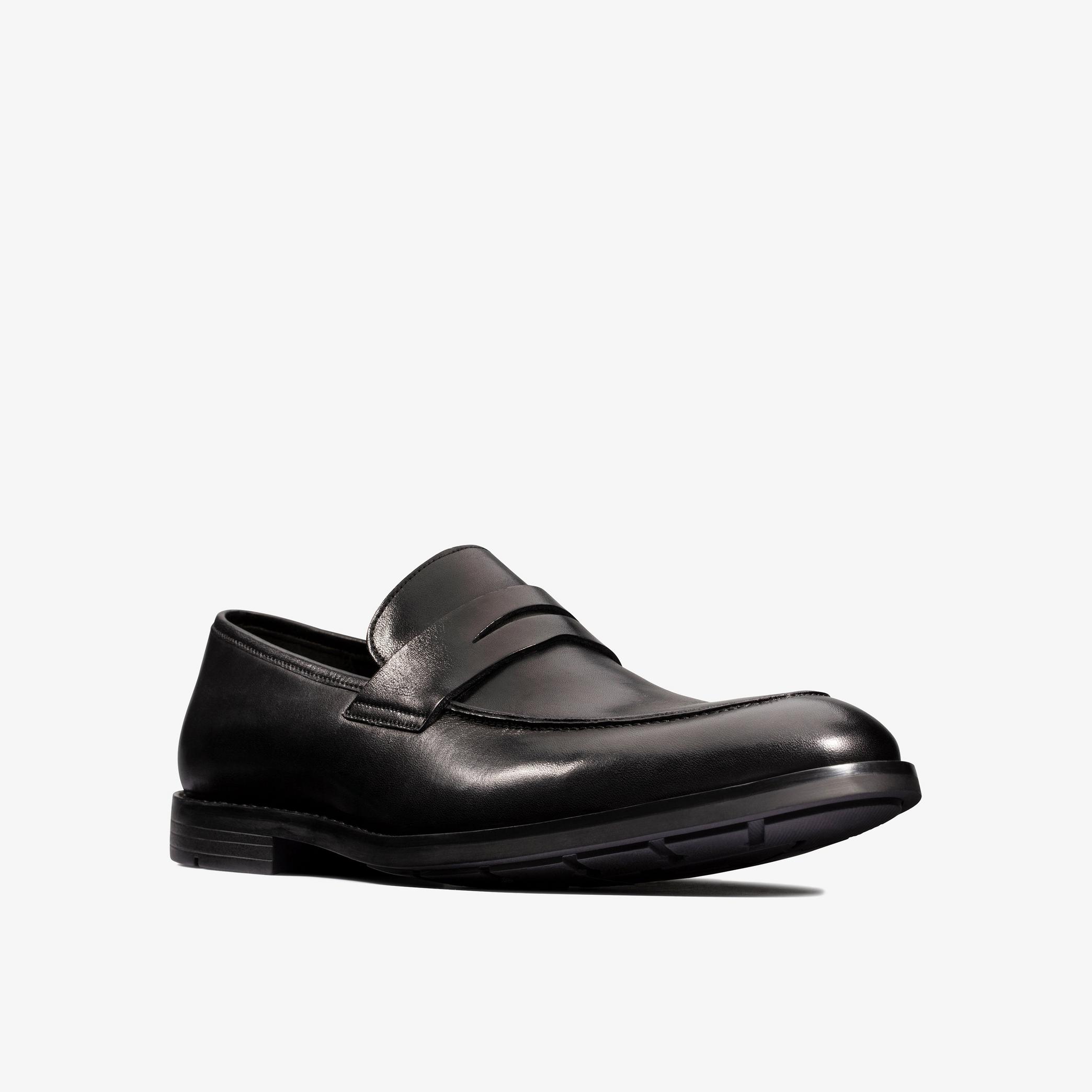 Ronnie Step Black Leather Loafers, view 3 of 6