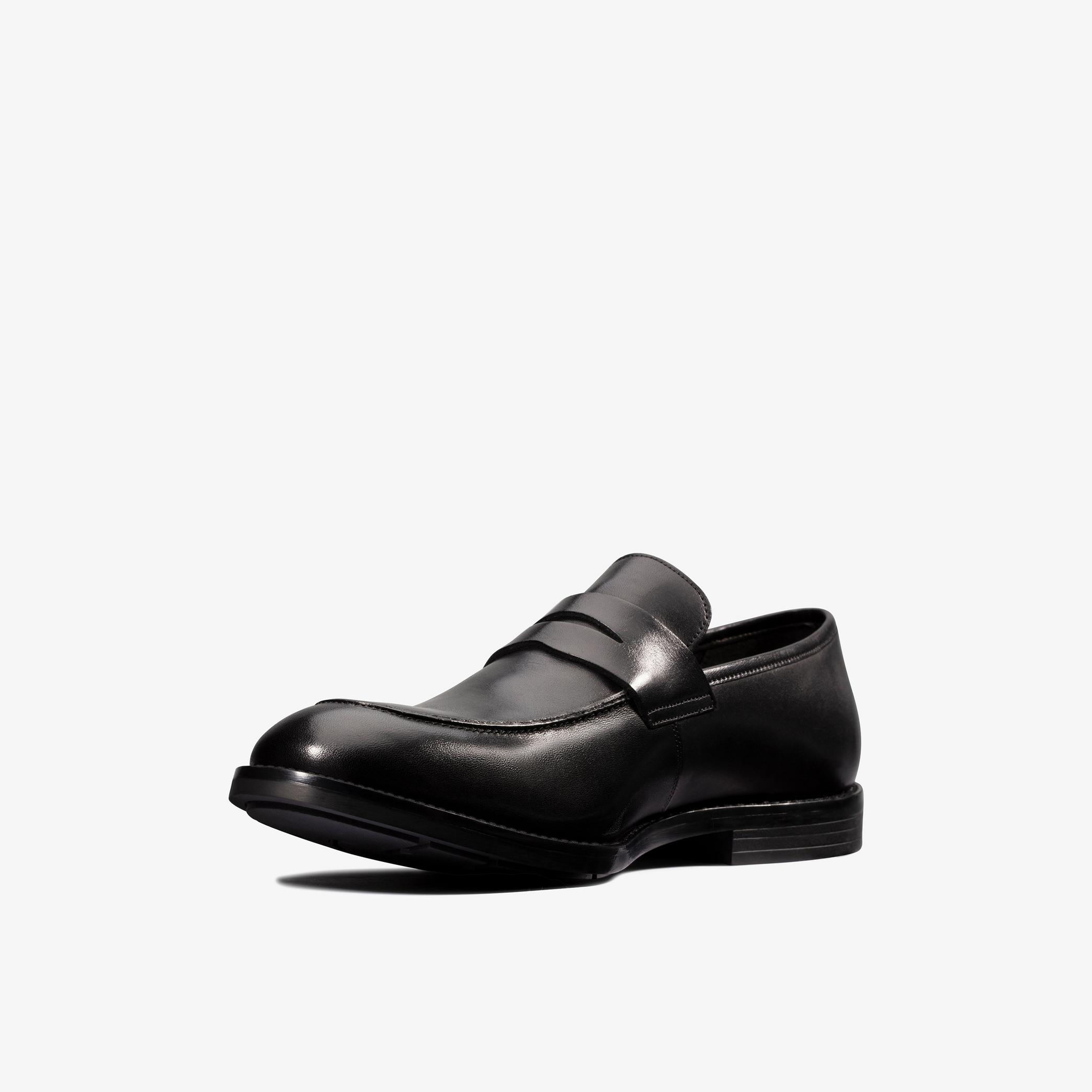 Ronnie Step Black Leather Loafers, view 4 of 6