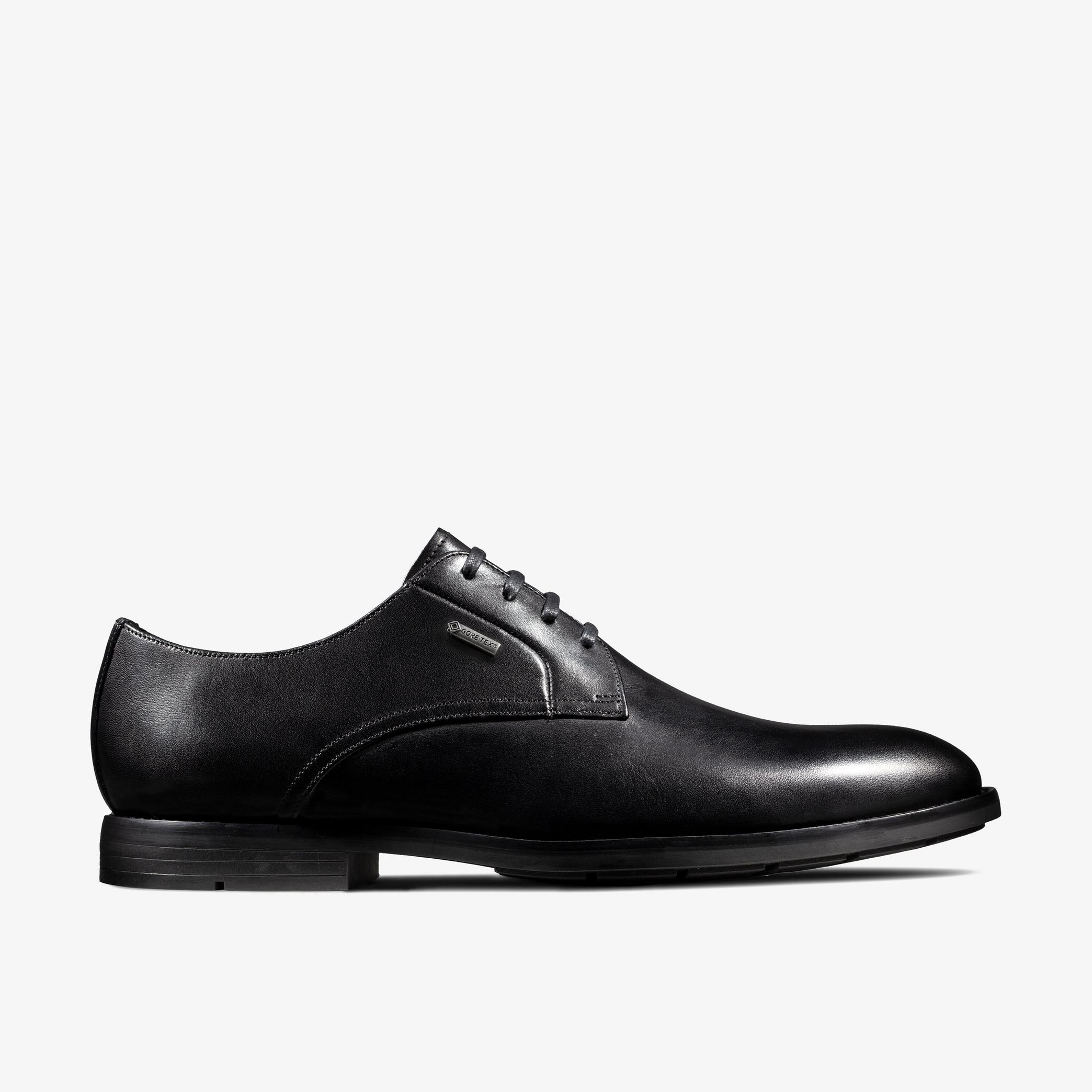 Ronnie Walk GTX Black Leather Derby Shoes, view 1 of 6