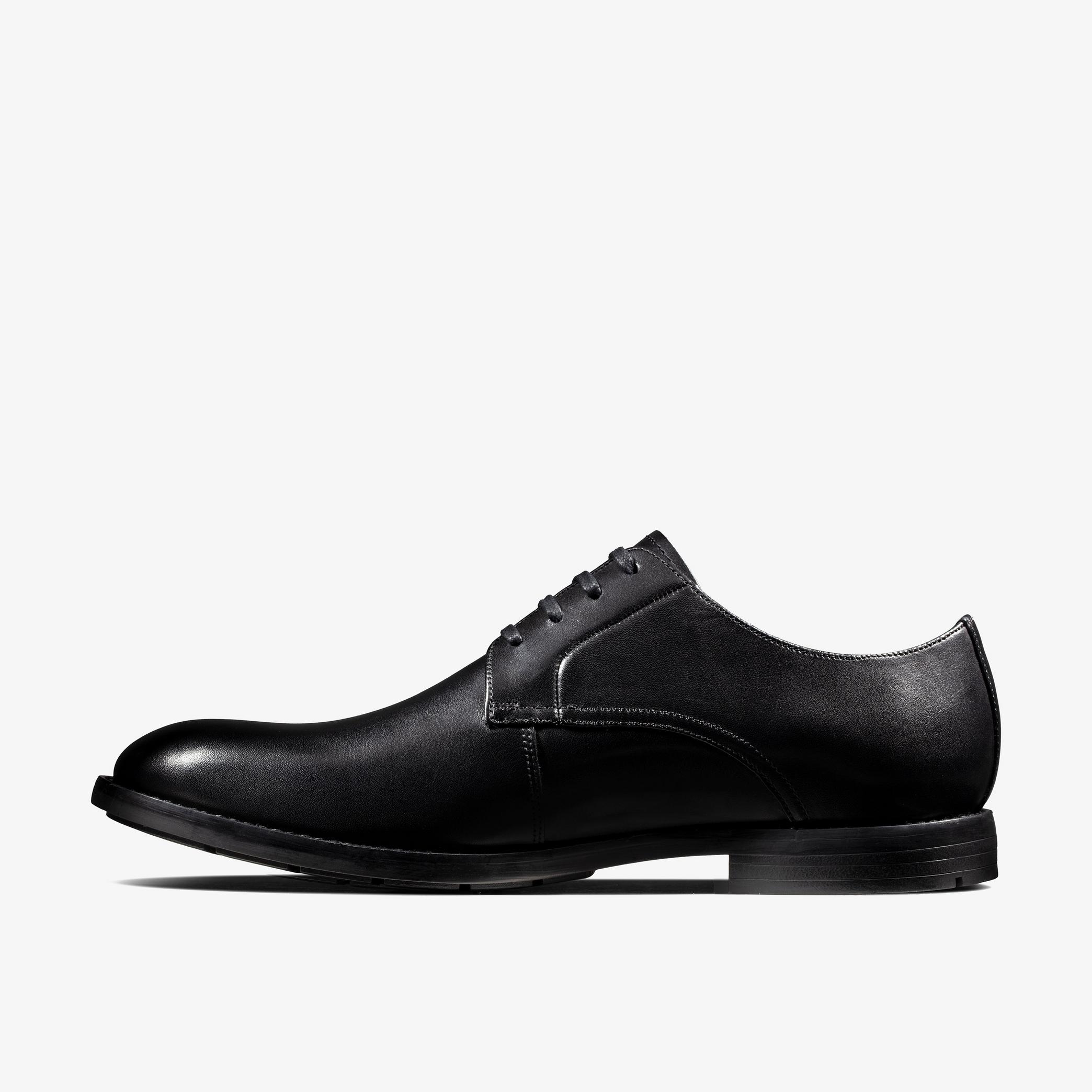 Ronnie Walk GTX Black Leather Derby Shoes, view 2 of 6