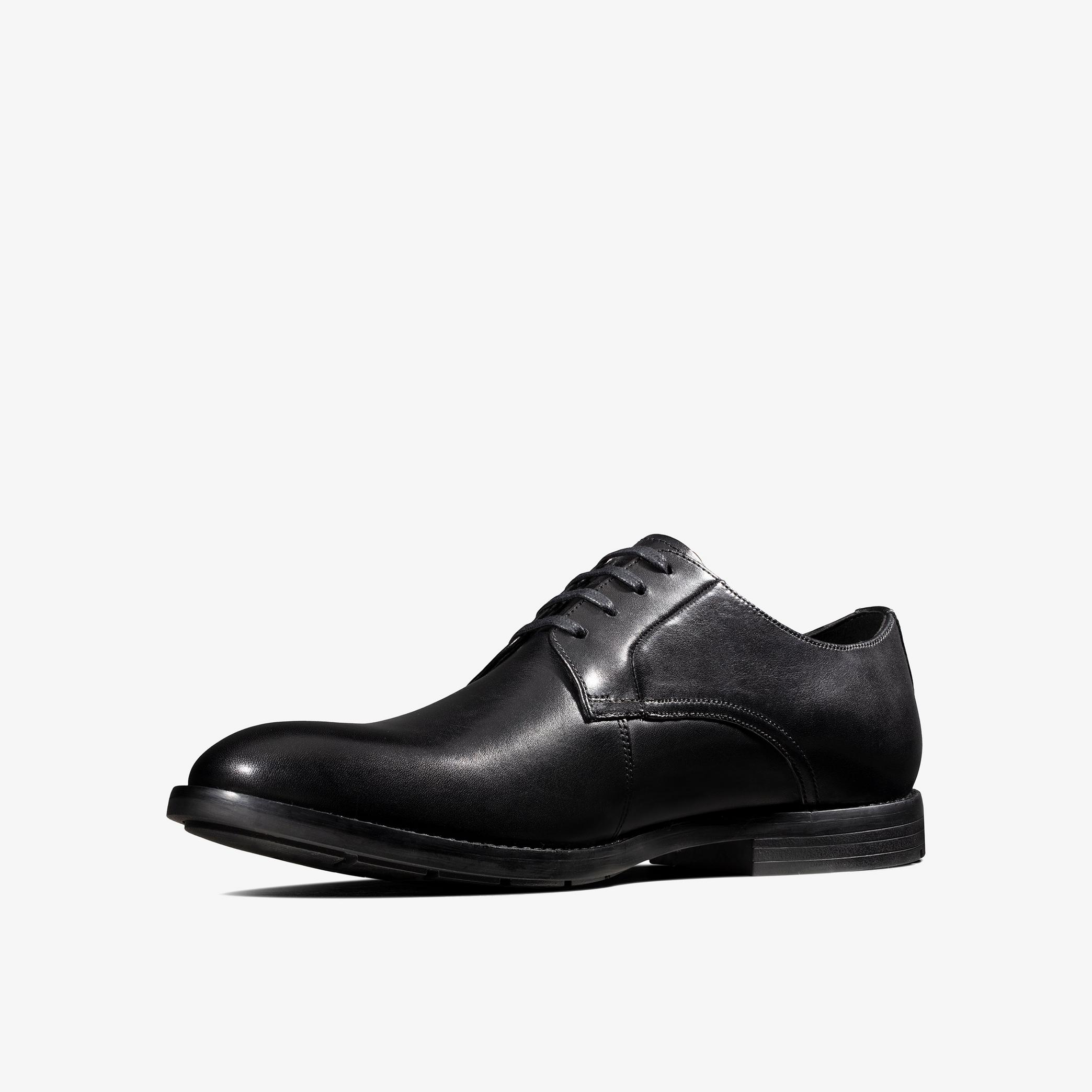 Ronnie Walk GTX Black Leather Derby Shoes, view 4 of 6
