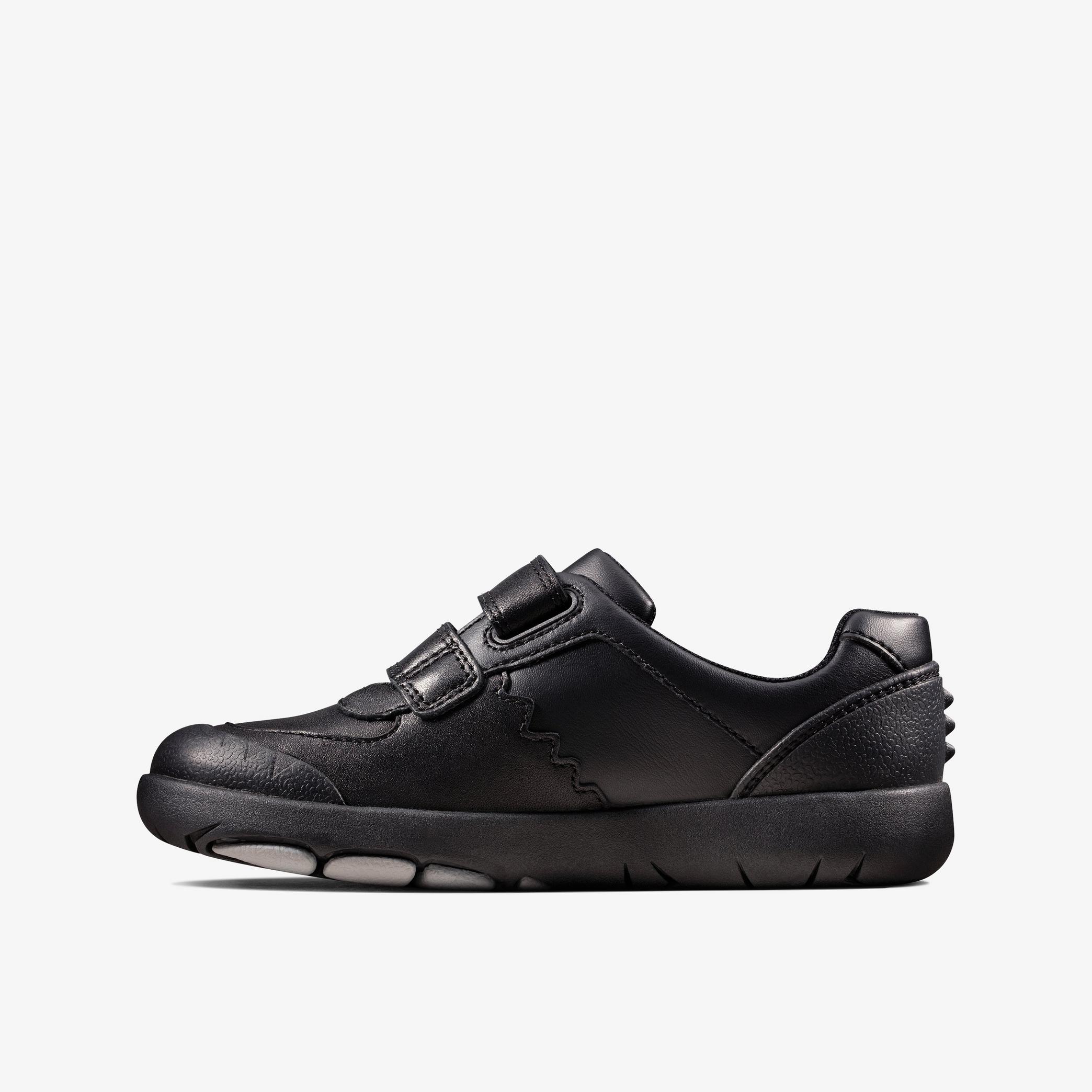 Rex Pace Kid Black Leather Shoes, view 2 of 6