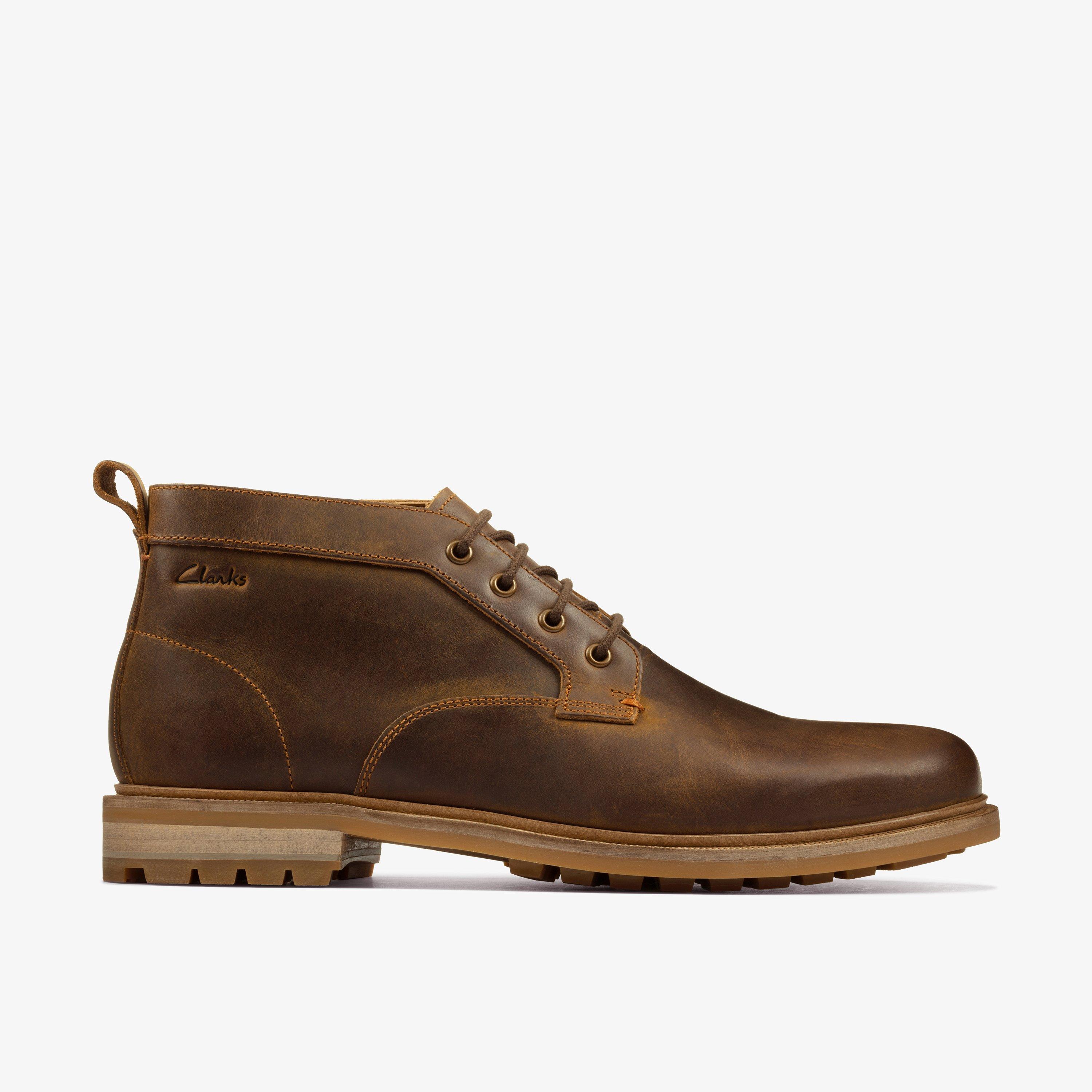 Mens Foxwell Mid Brown Ankle Boots | Clarks Outlet