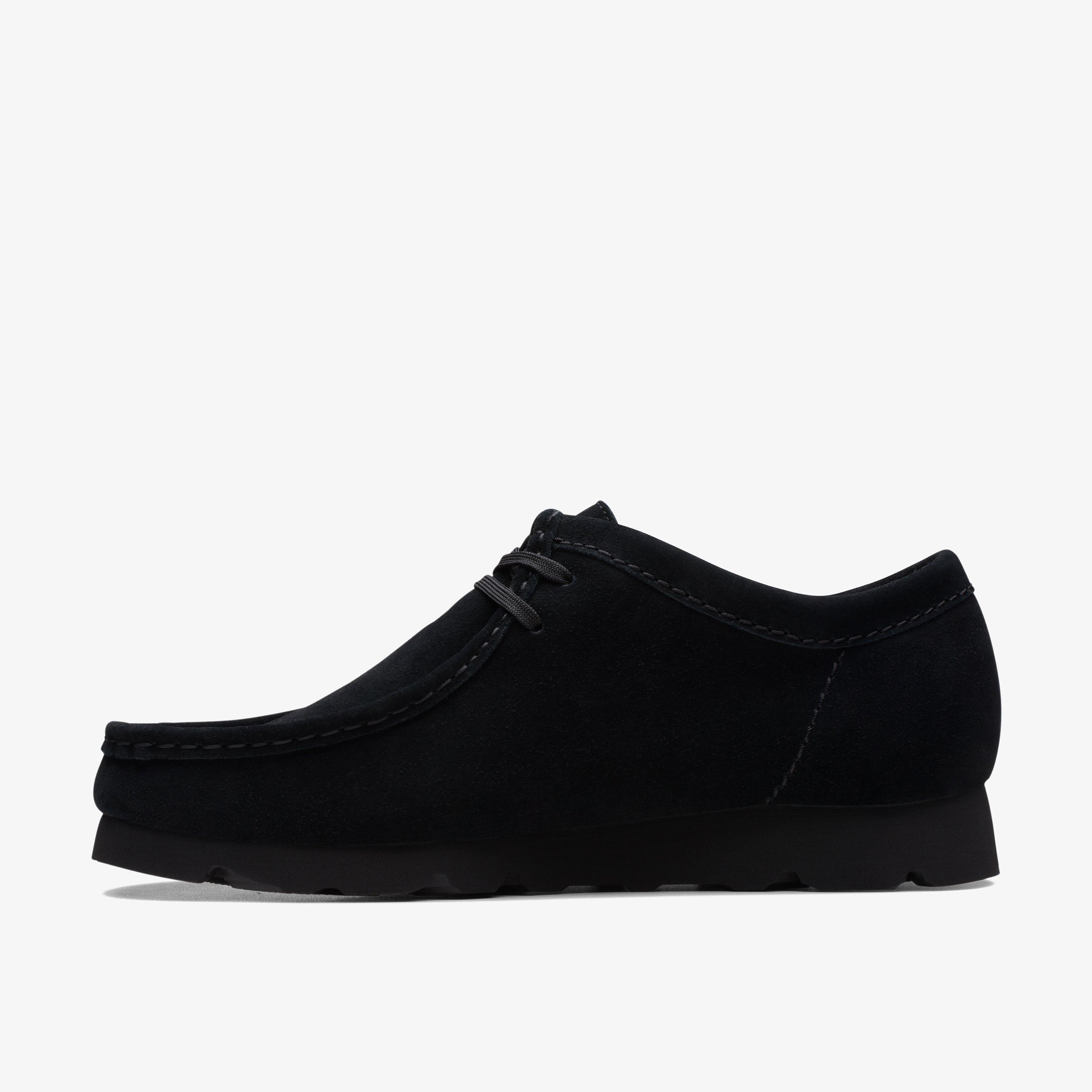 Mens Wallabee GORETEX Black Suede Shoes Clarks UK