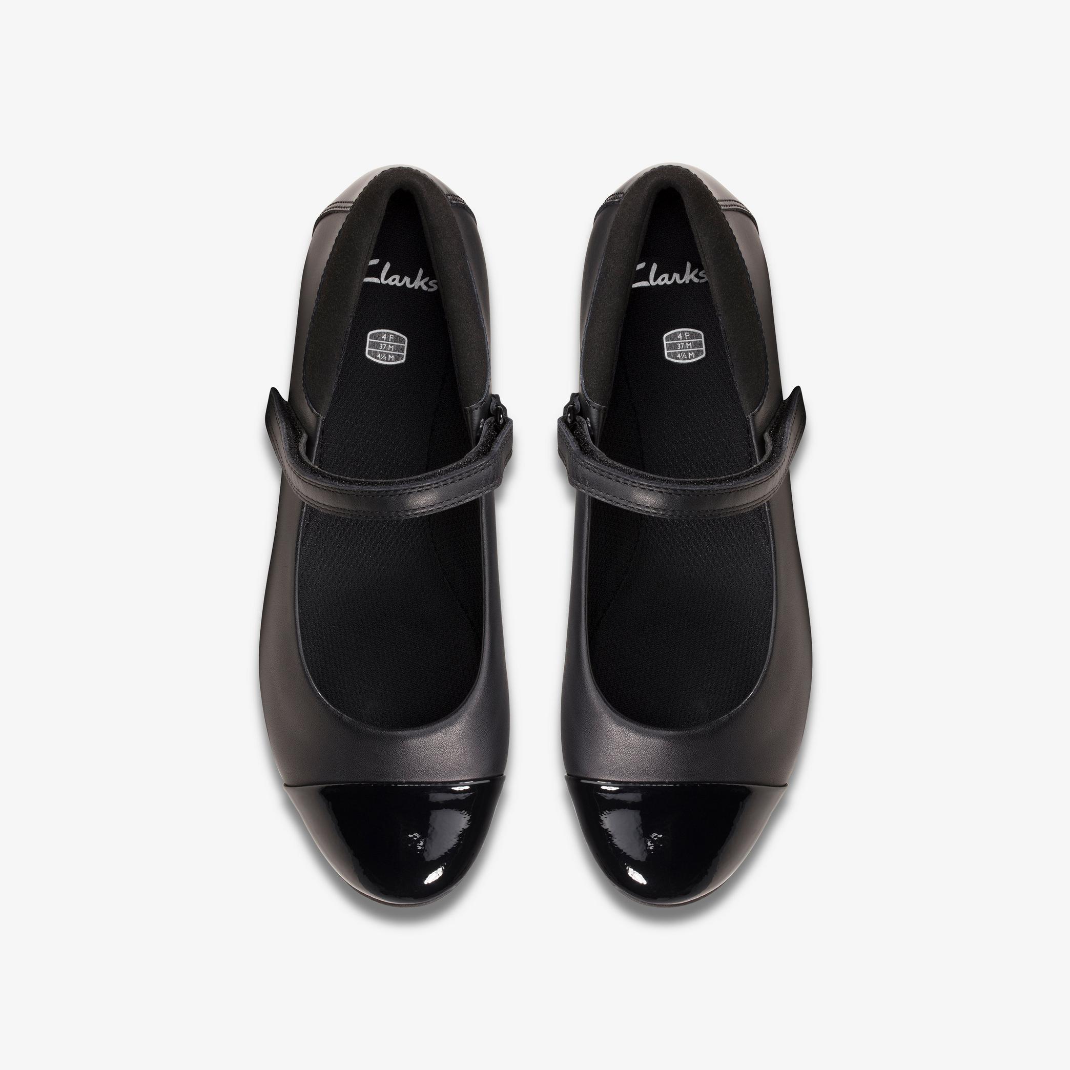 Scala Gem Youth Black Leather Mary Jane Shoes, view 6 of 6