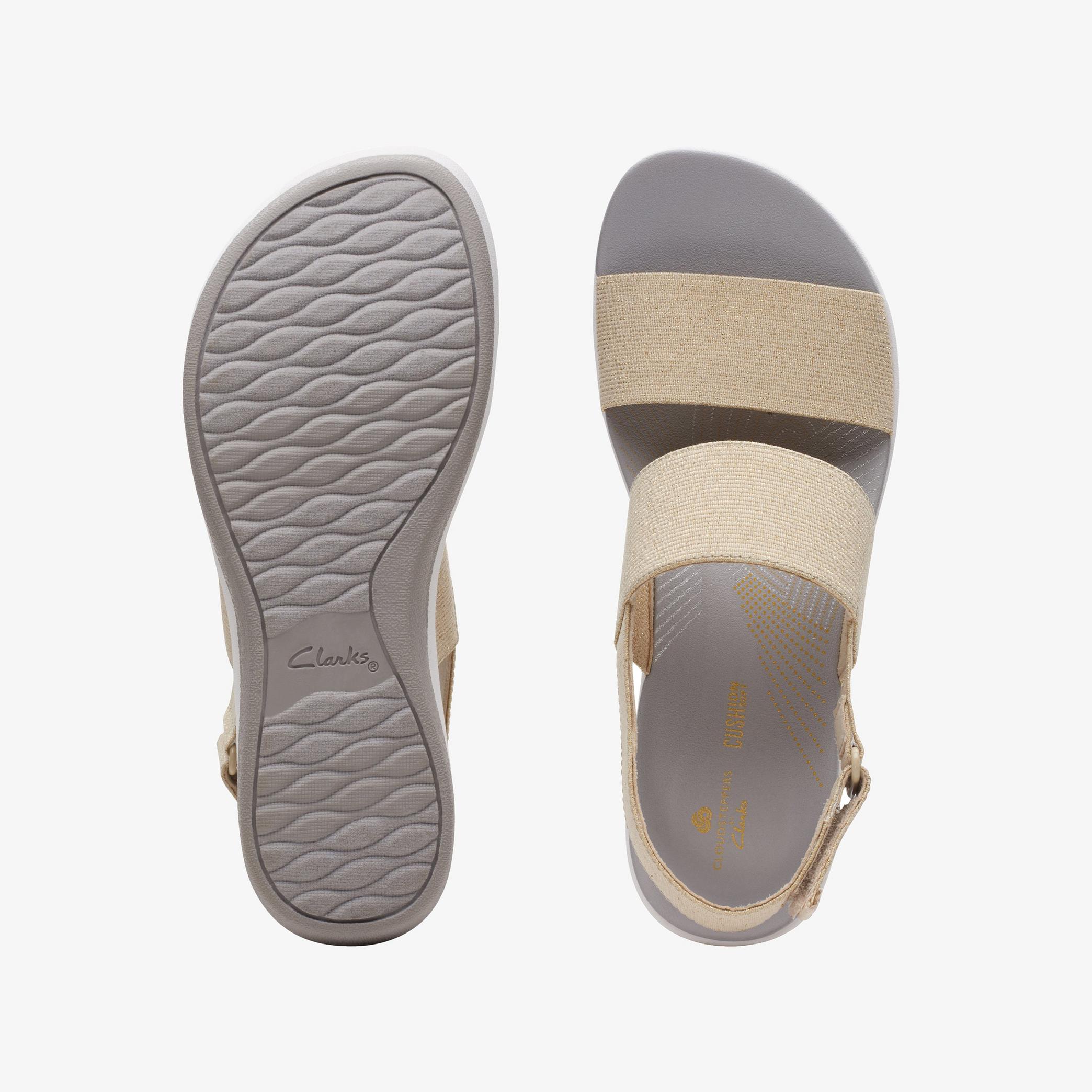 Arla Jacory Soft Gold Flat Sandals, view 6 of 6