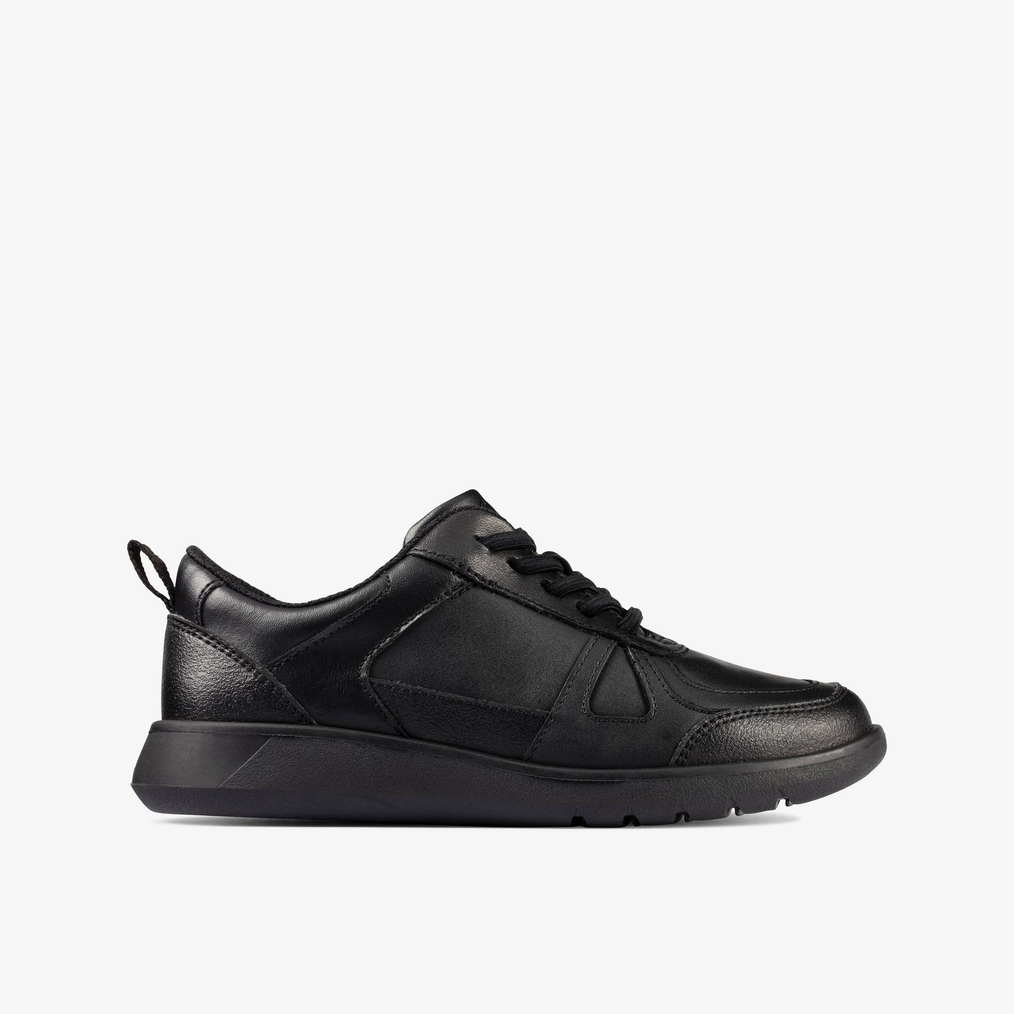Scape Track Kid Black Leather Shoes, view 1 of 6
