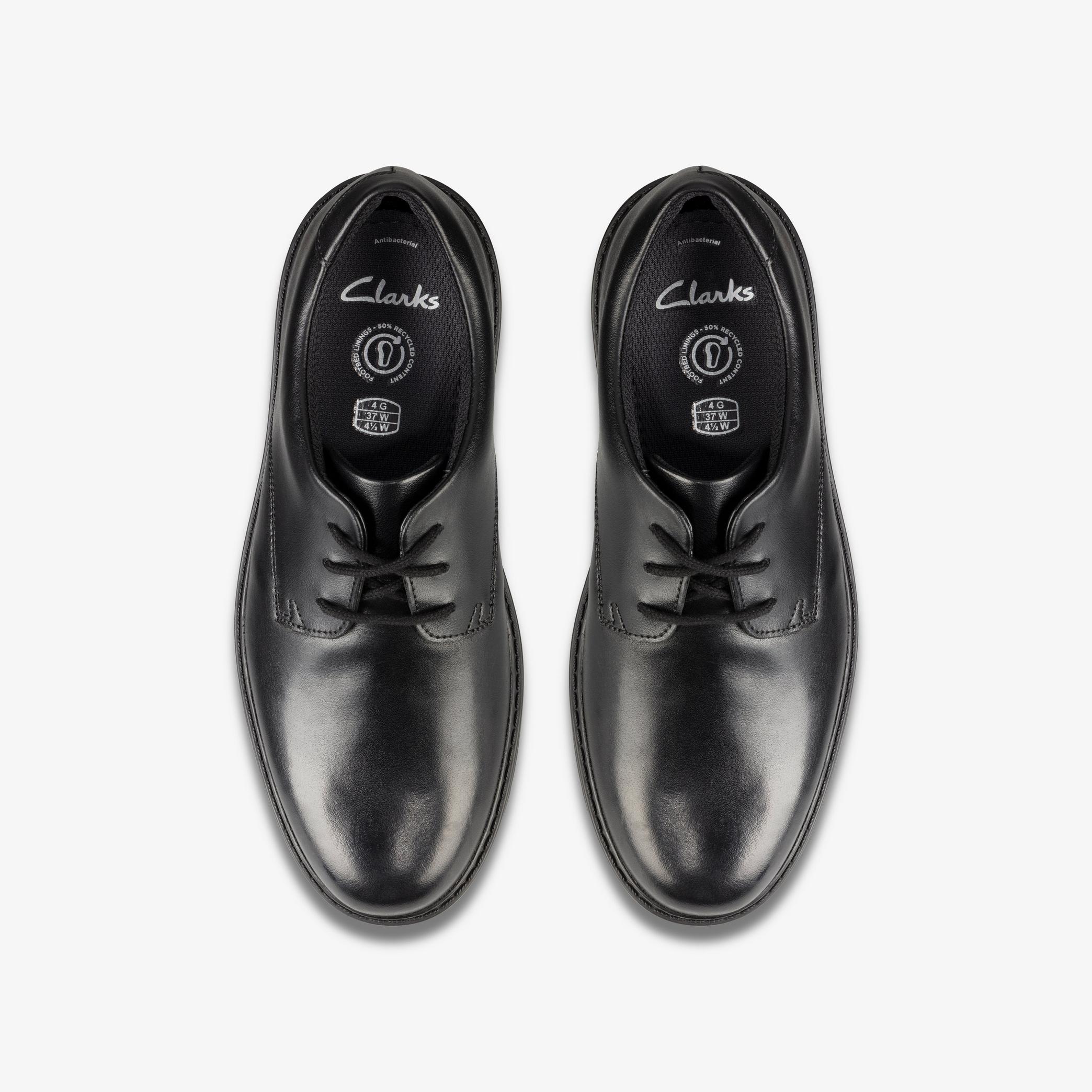 Boys Loxham Derby Youth Black Leather Derby Shoes | Clarks UK
