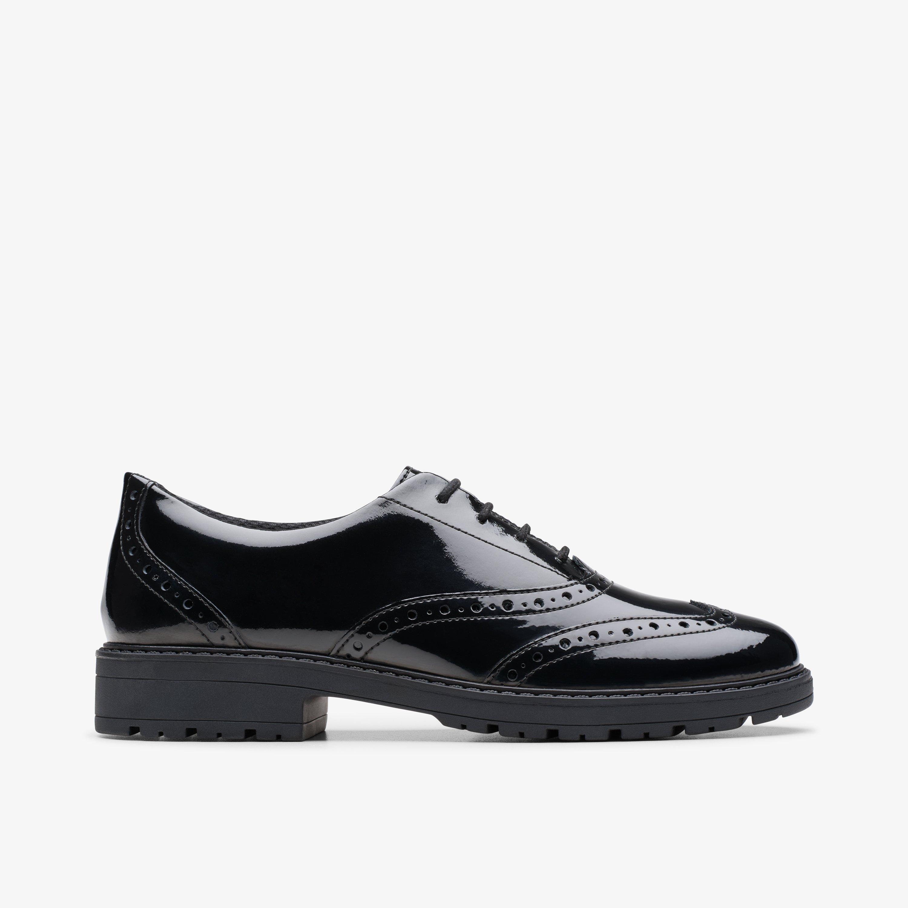 Clarks shop patent brogues