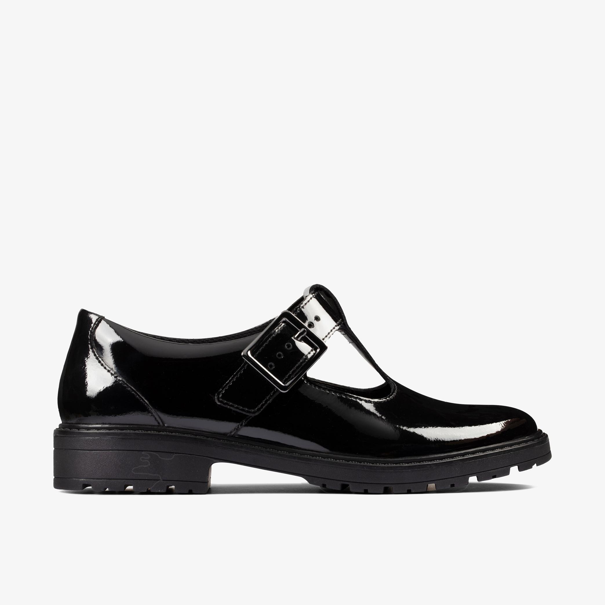 Loxham Shine Youth Black Patent Shoes, view 1 of 6