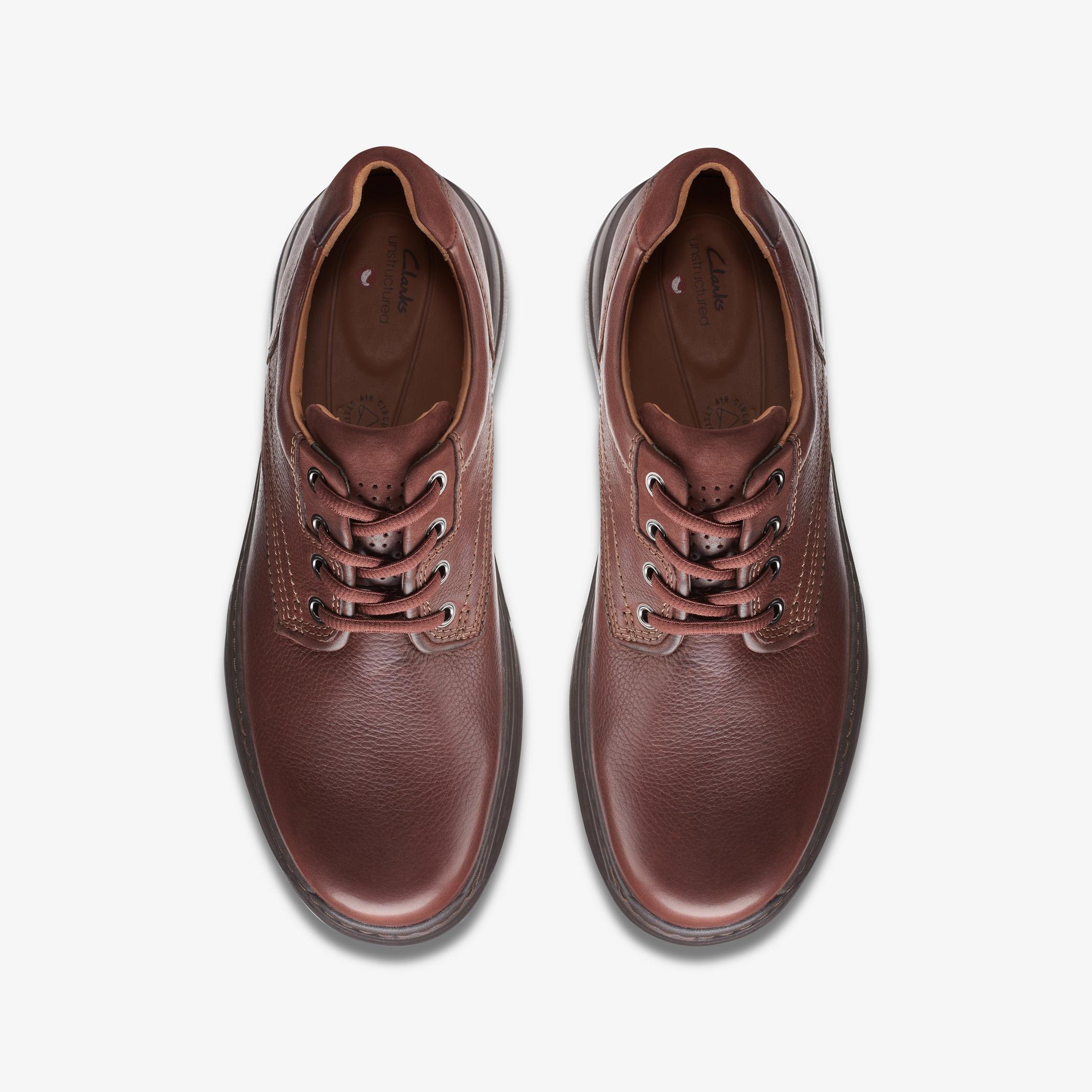 Men Un Brawley Pace Mahogany Tumbled Leather Shoes | Clarks US