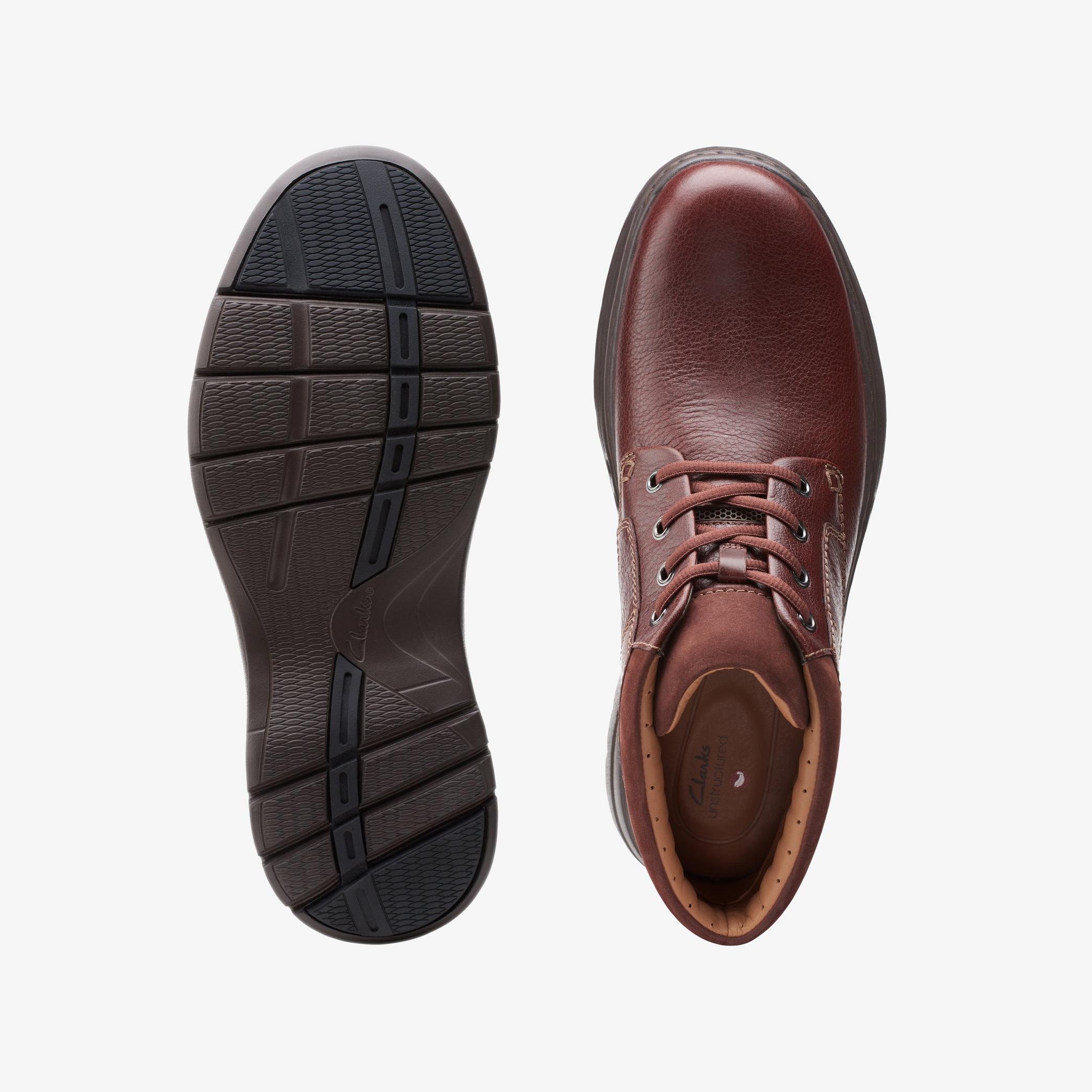 Mens Un Brawley Up Mahogany Leather Boots | Clarks Outlet