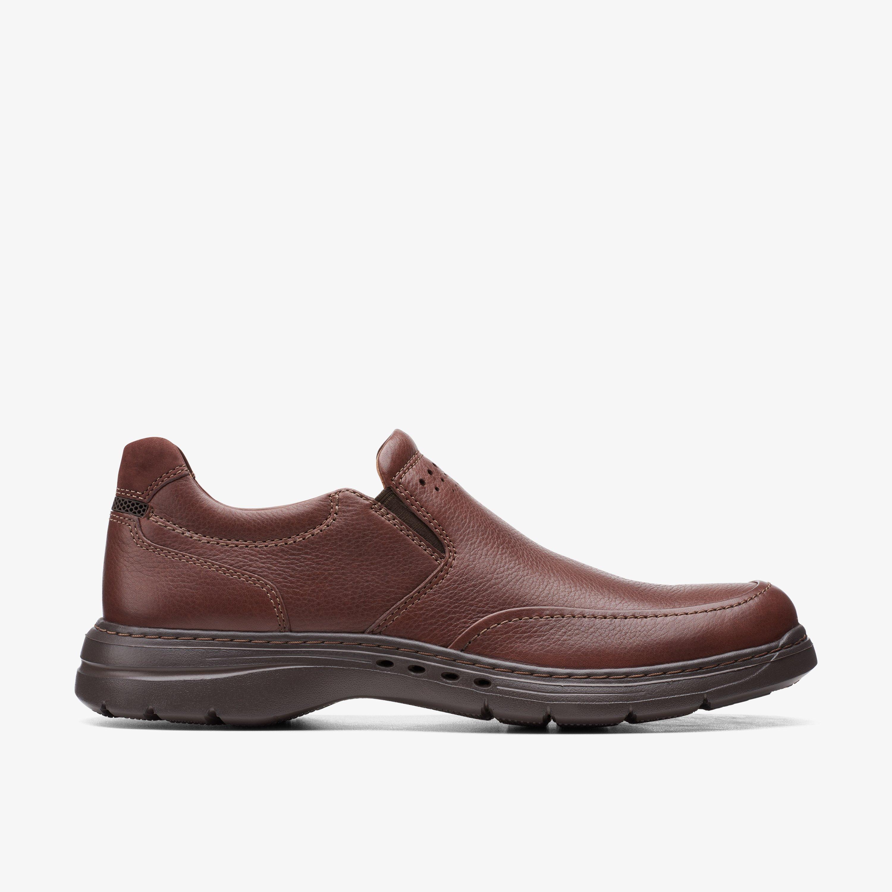 MENS Un Brawley Step Mahogany Leather Loafers | Clarks US