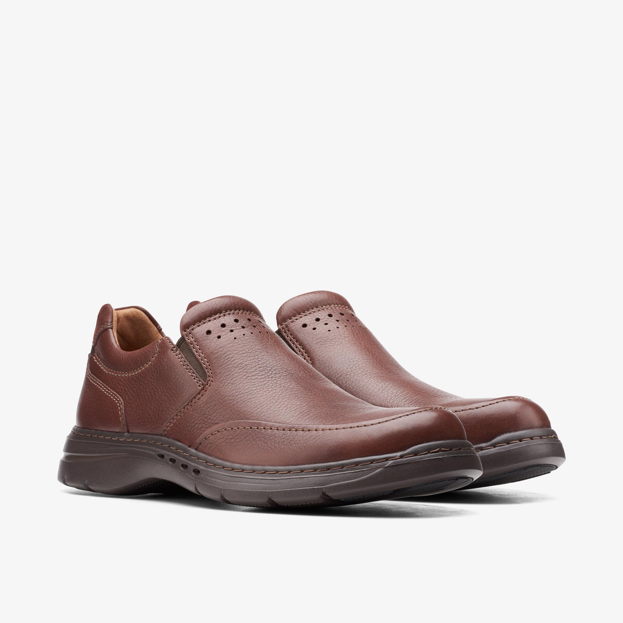 MENS Un Brawley Step Mahogany Leather Loafers | Clarks US