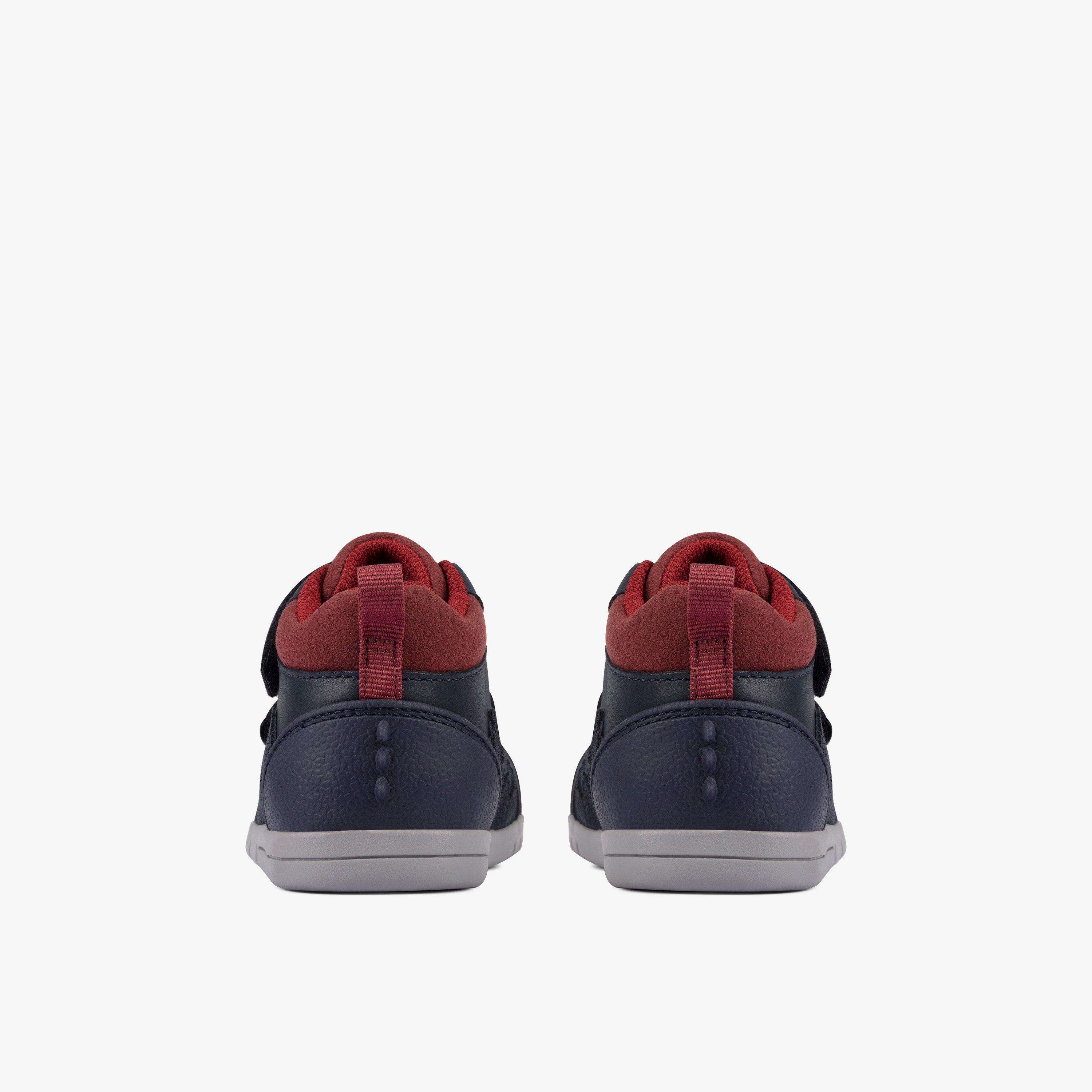Rex Park Toddler Navy Leather Ankle Boots High Tops Riptape, view 5 of 6