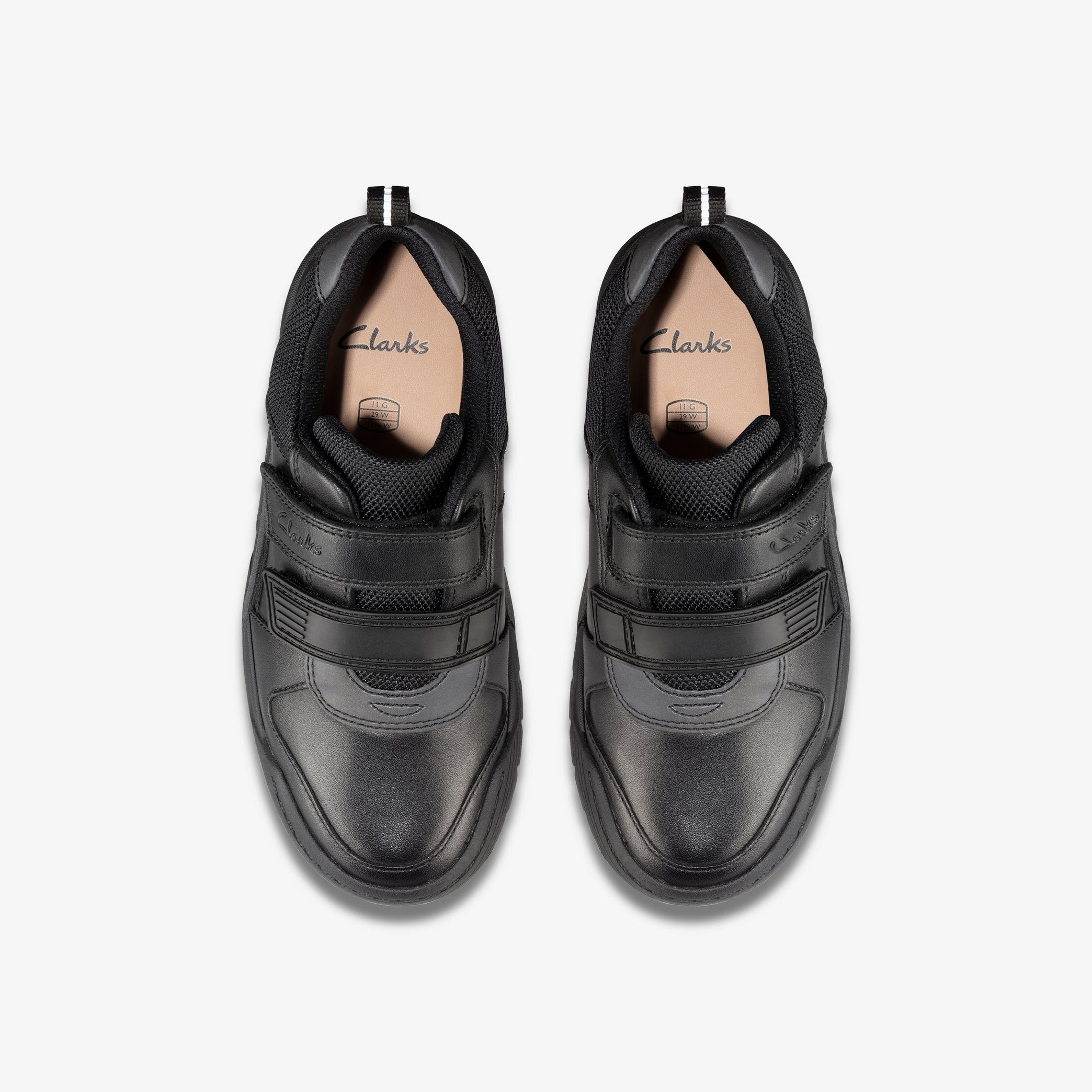 Boys Scooter Speed Kid Black Leather Shoes | Clarks UK
