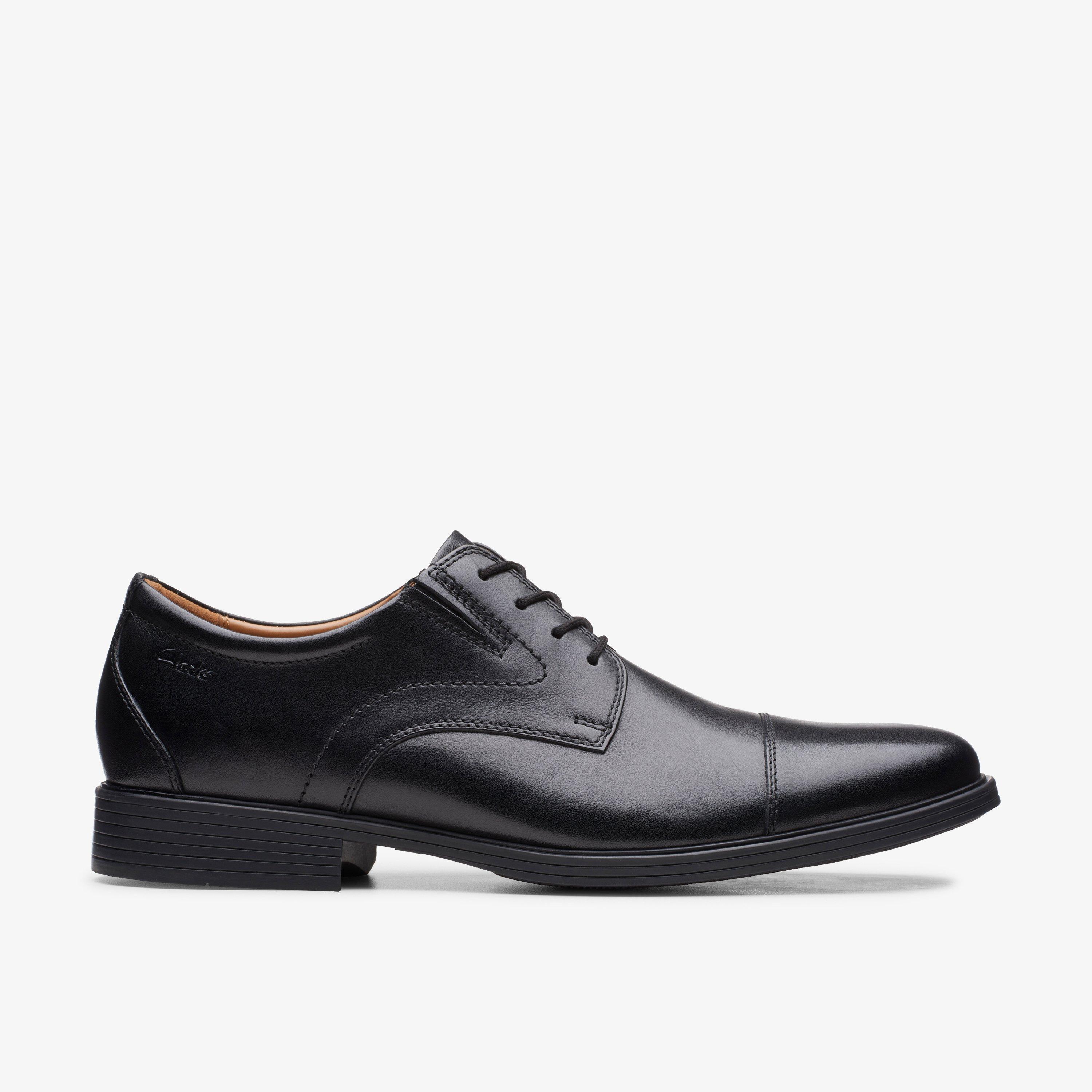 helvede symptom Fritid Men Whiddon Cap Black Leather Shoes | Clarks US