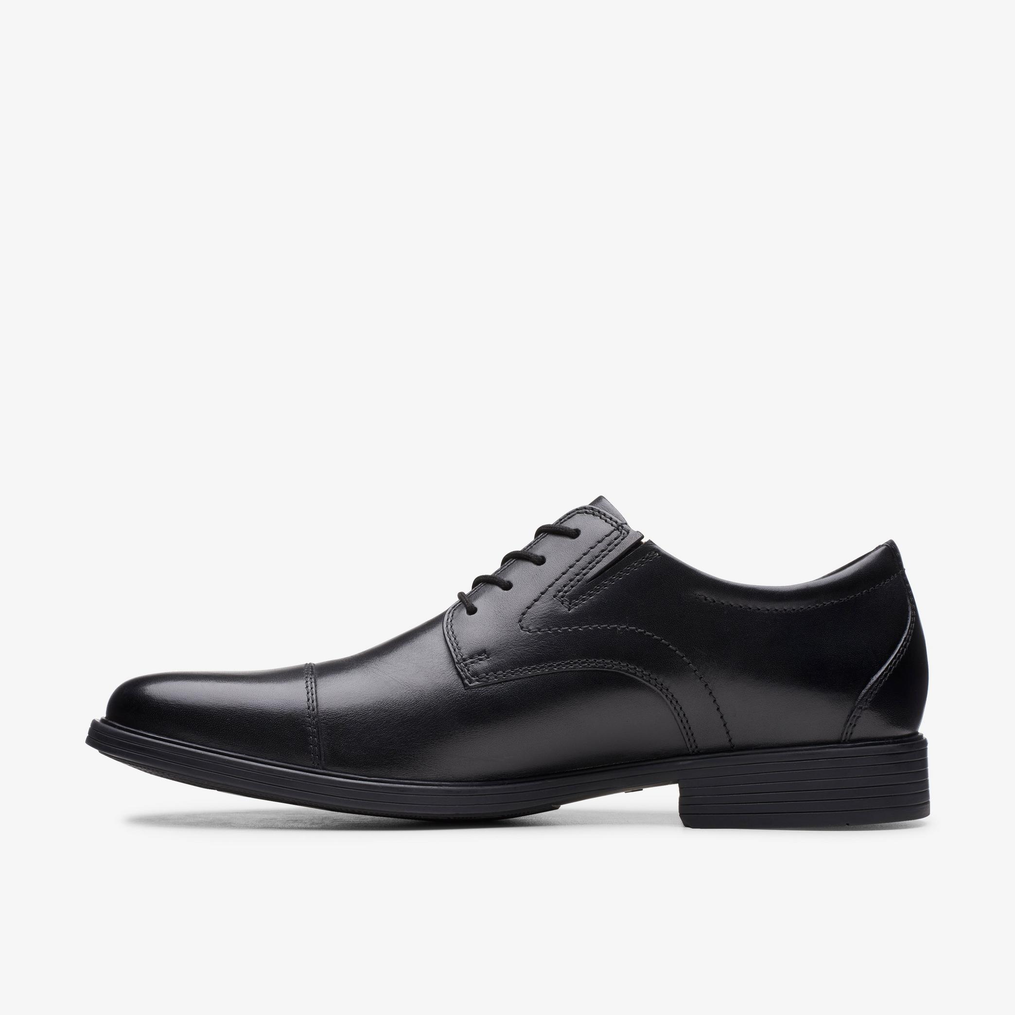 Chaussures Oxford en cuir noir Whiddon Cap, vue 2 de 6